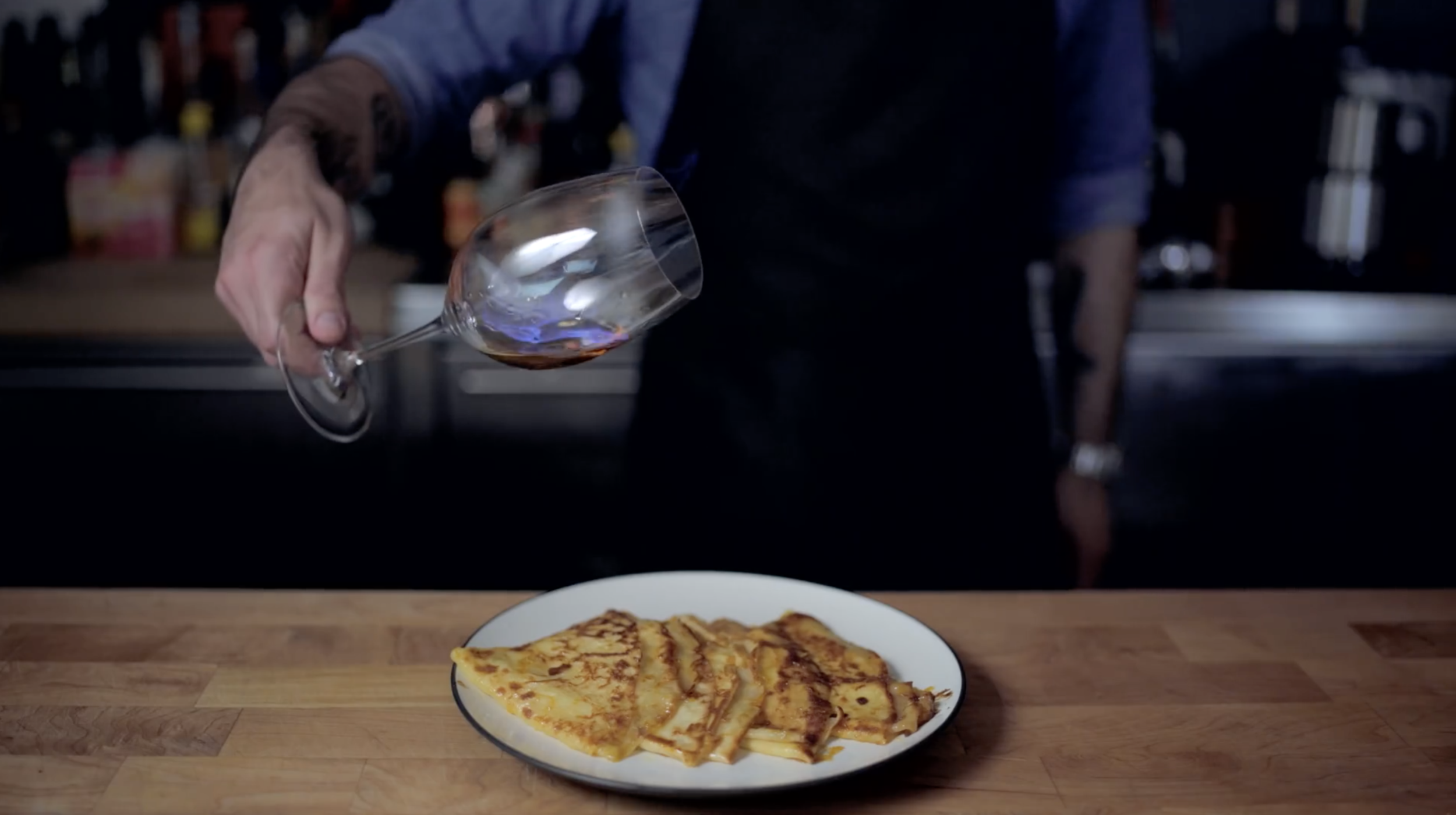 Crêpes Suzette inspired by Talladega Nights