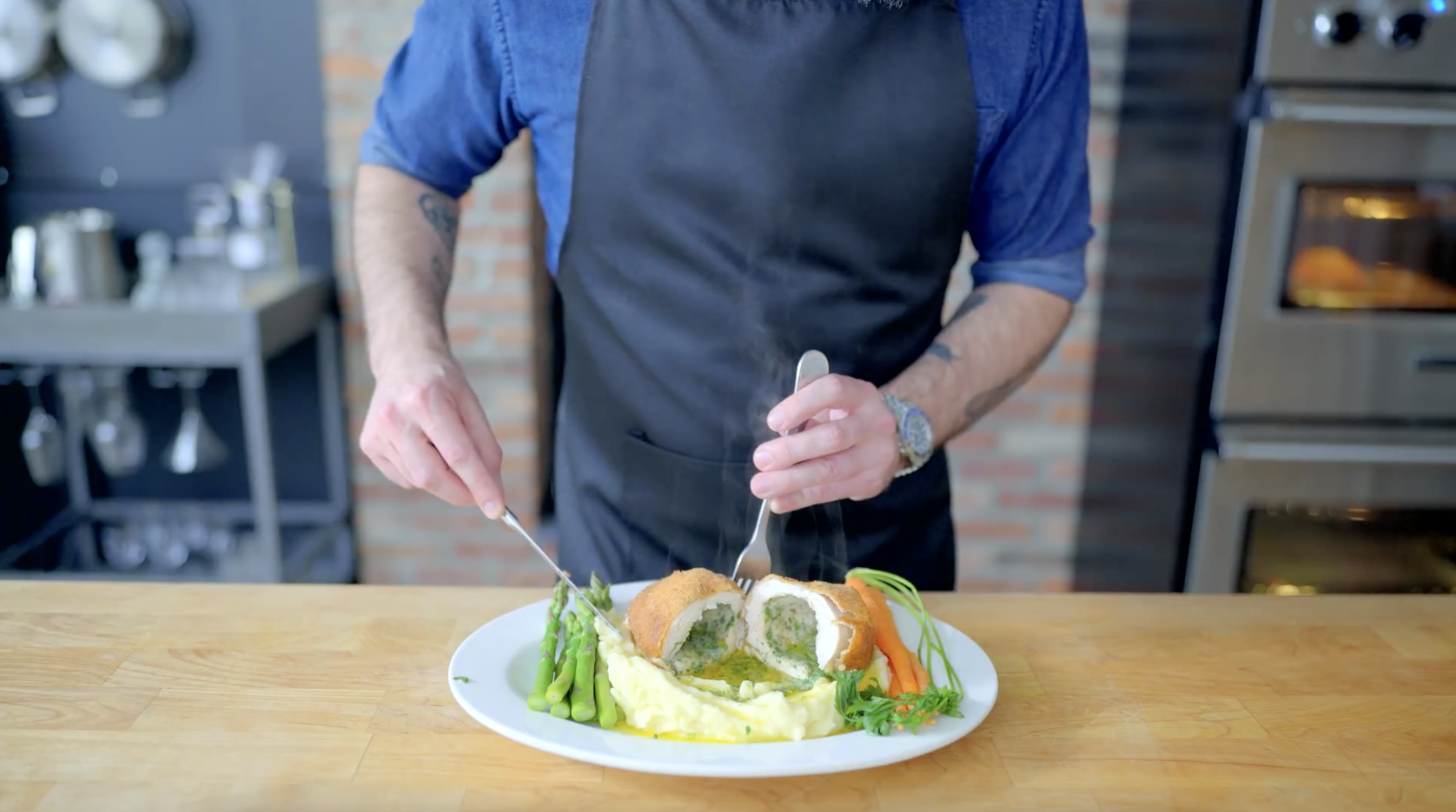 Chicken Kiev inspired by Mad Men