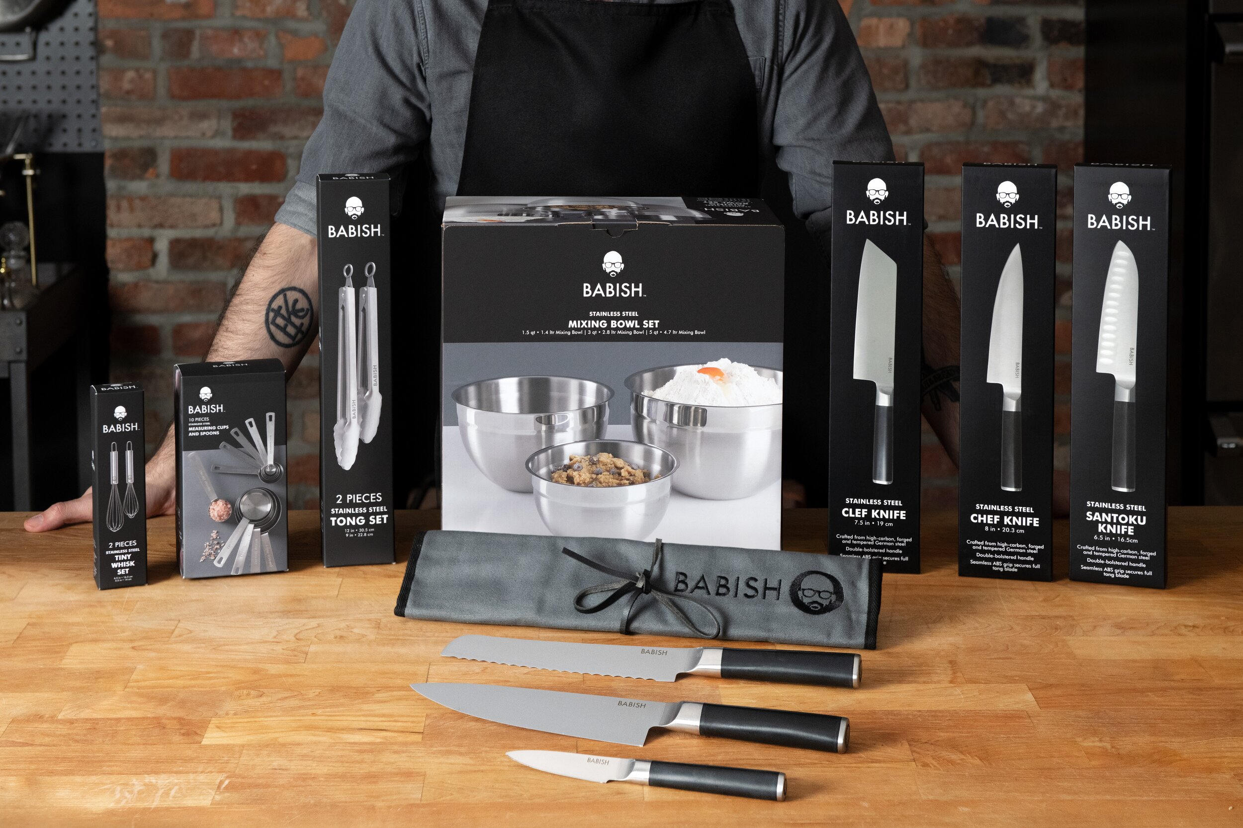 Babish 10-Piece activbond Nonstick Hard Anodized Cookware Set