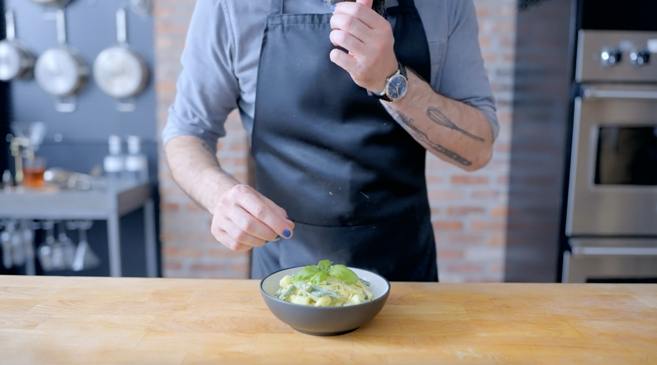 Trenette al Pesto inspired by Luca