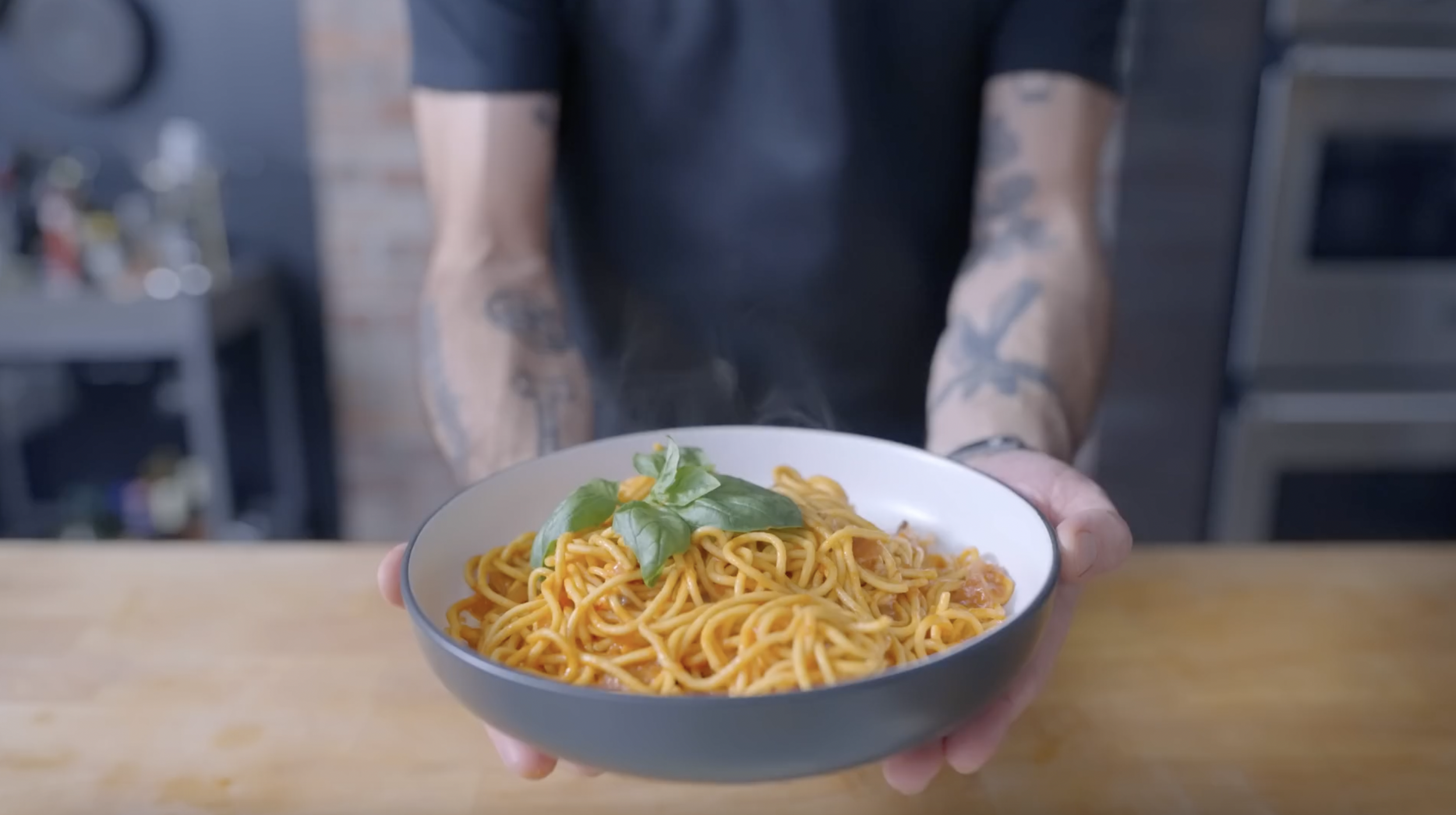 Spaghetti all'Amatriciana inspired by Eat Pray Love