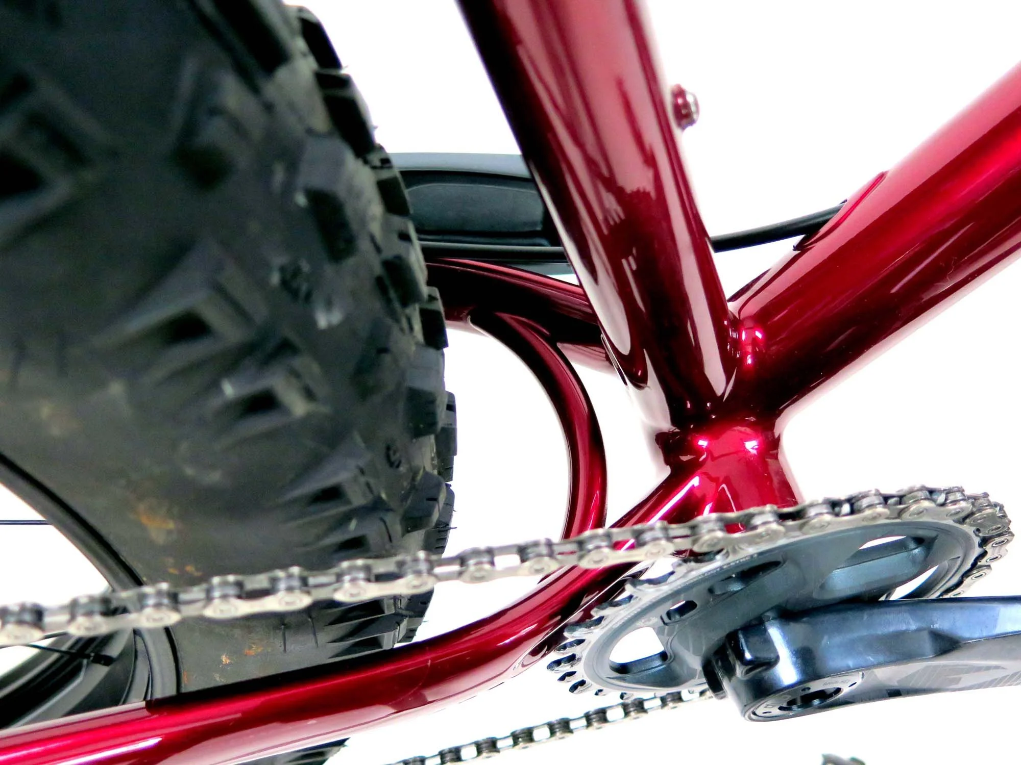  Another view of the chainstays, bridge and chainring clearance.   