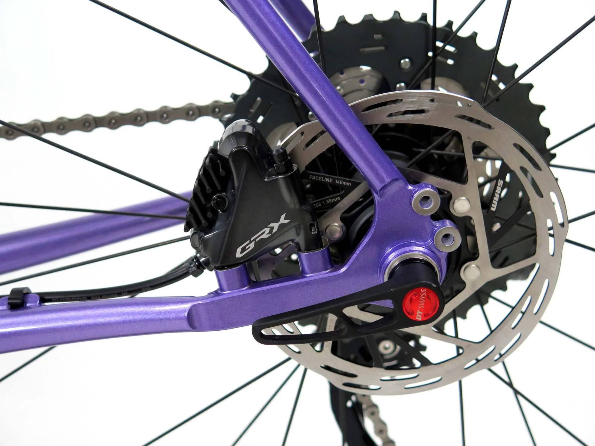  Paragon flat mount dropouts with 2 eyelets mean Angie has the option of running fenders, racks, or both.   