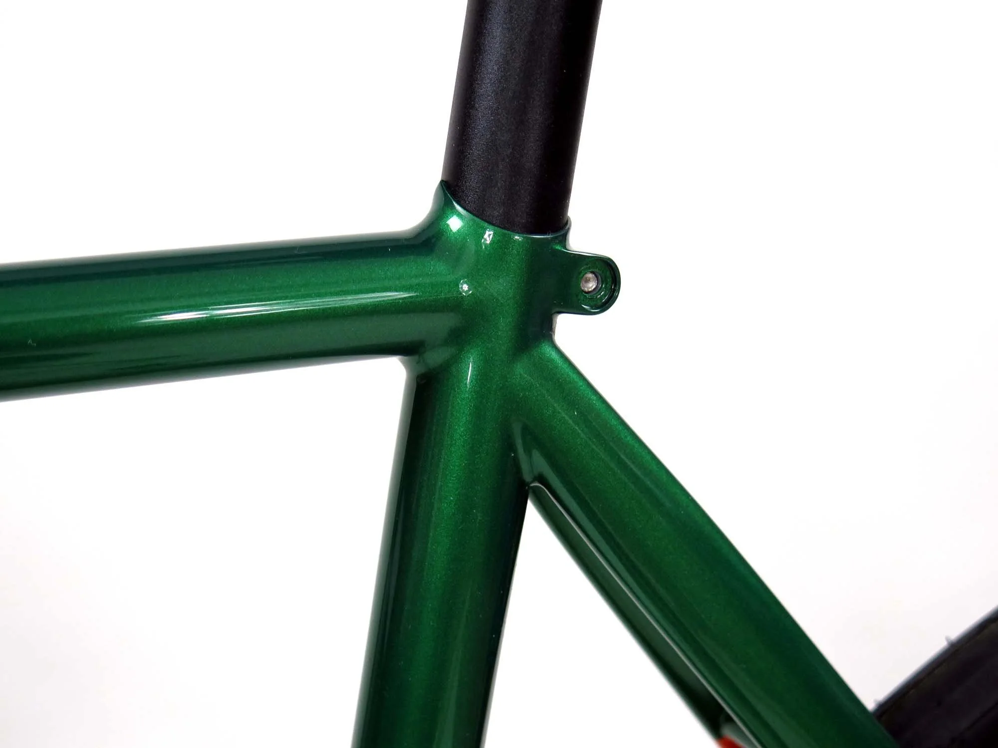  Another tricky joint where the aero seat stays mount are attached to the seat tube.   