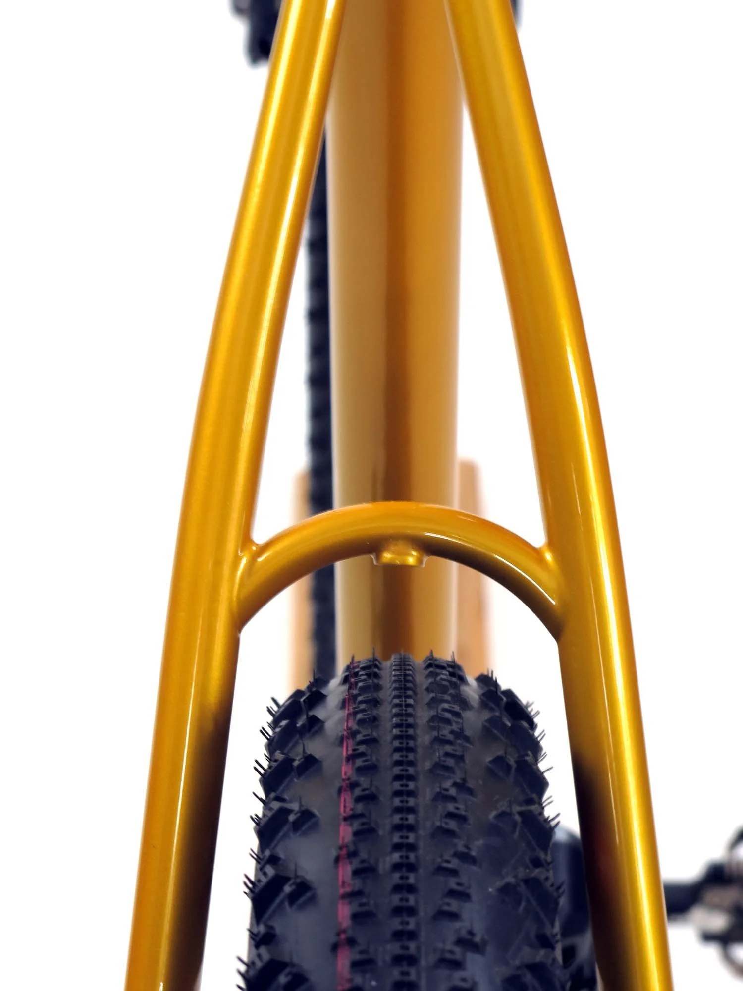  Lots of clearance for wide tires back here.   