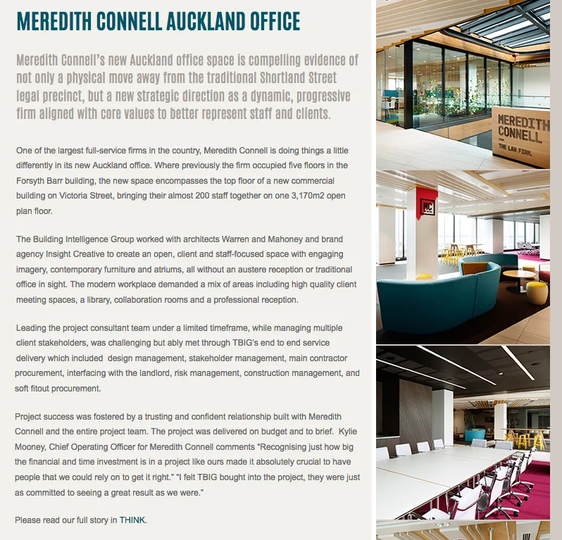 THOUGHT LEADERSHIP: for companies like The Building Intelligence Group and Vodafone