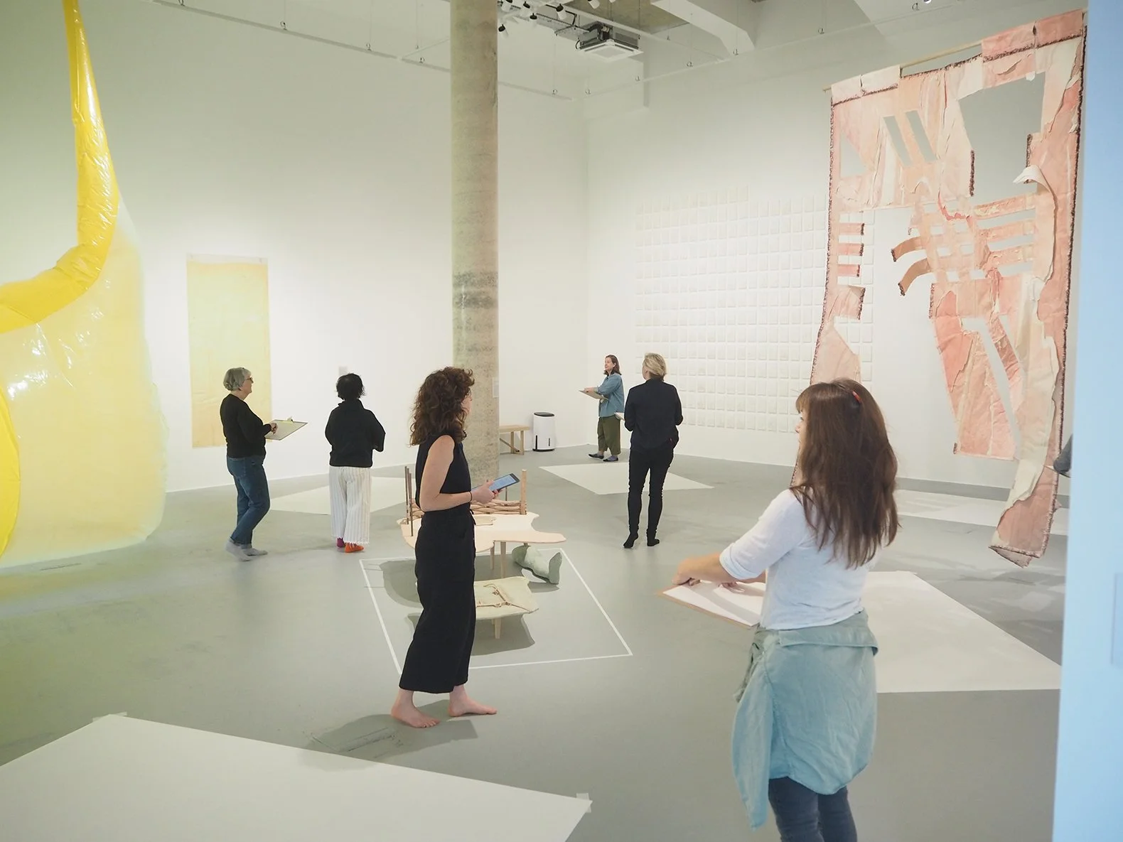    For the opening exhibition of the new  Drawing Room  building in October 2023, Kirsty Badenoch was commissioned to run a workshop for artists inspired by  Emily Speed ’s commission for UNBUILD: a site of possibility. The workshop explores the body