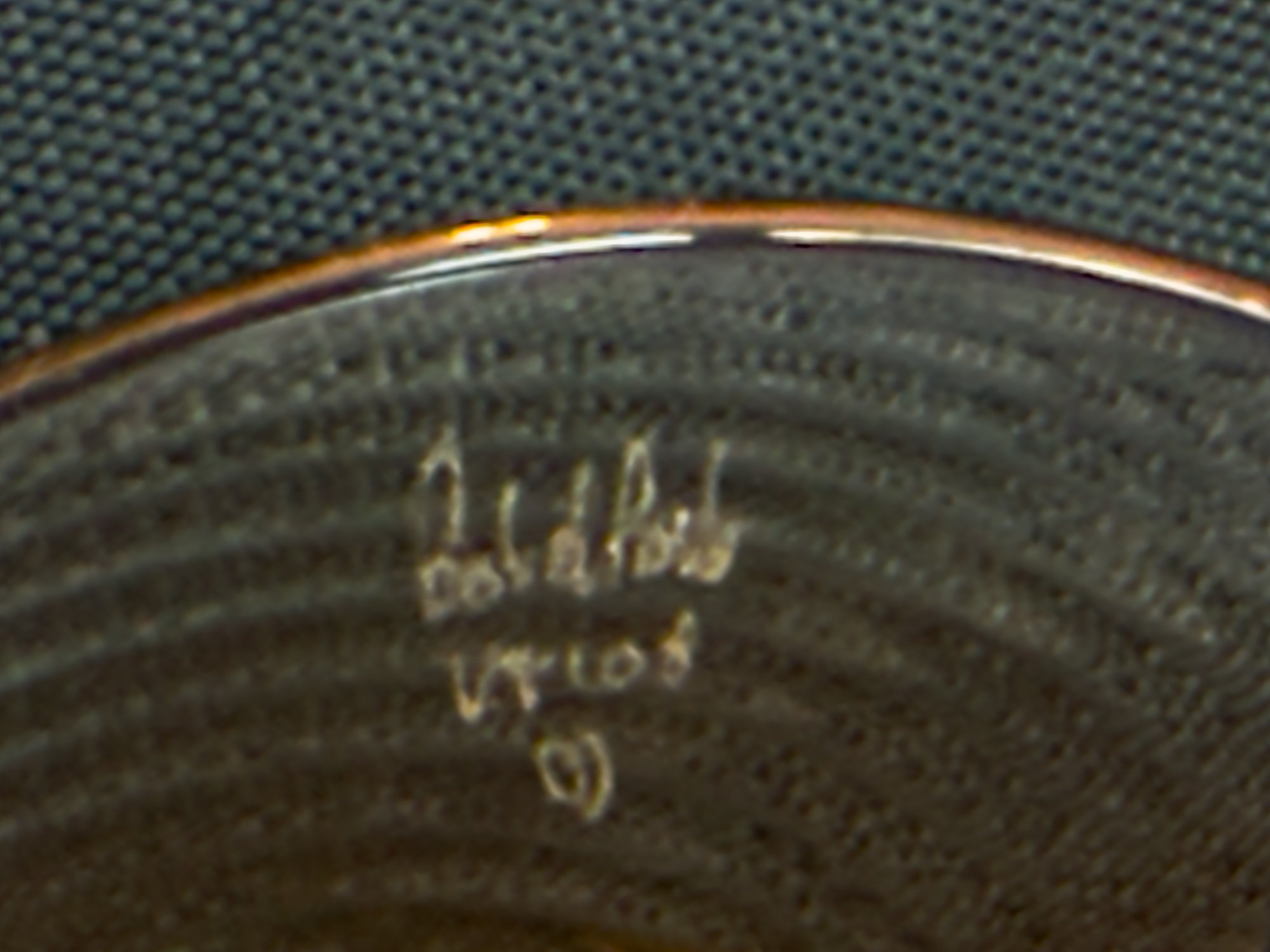 Signature on base