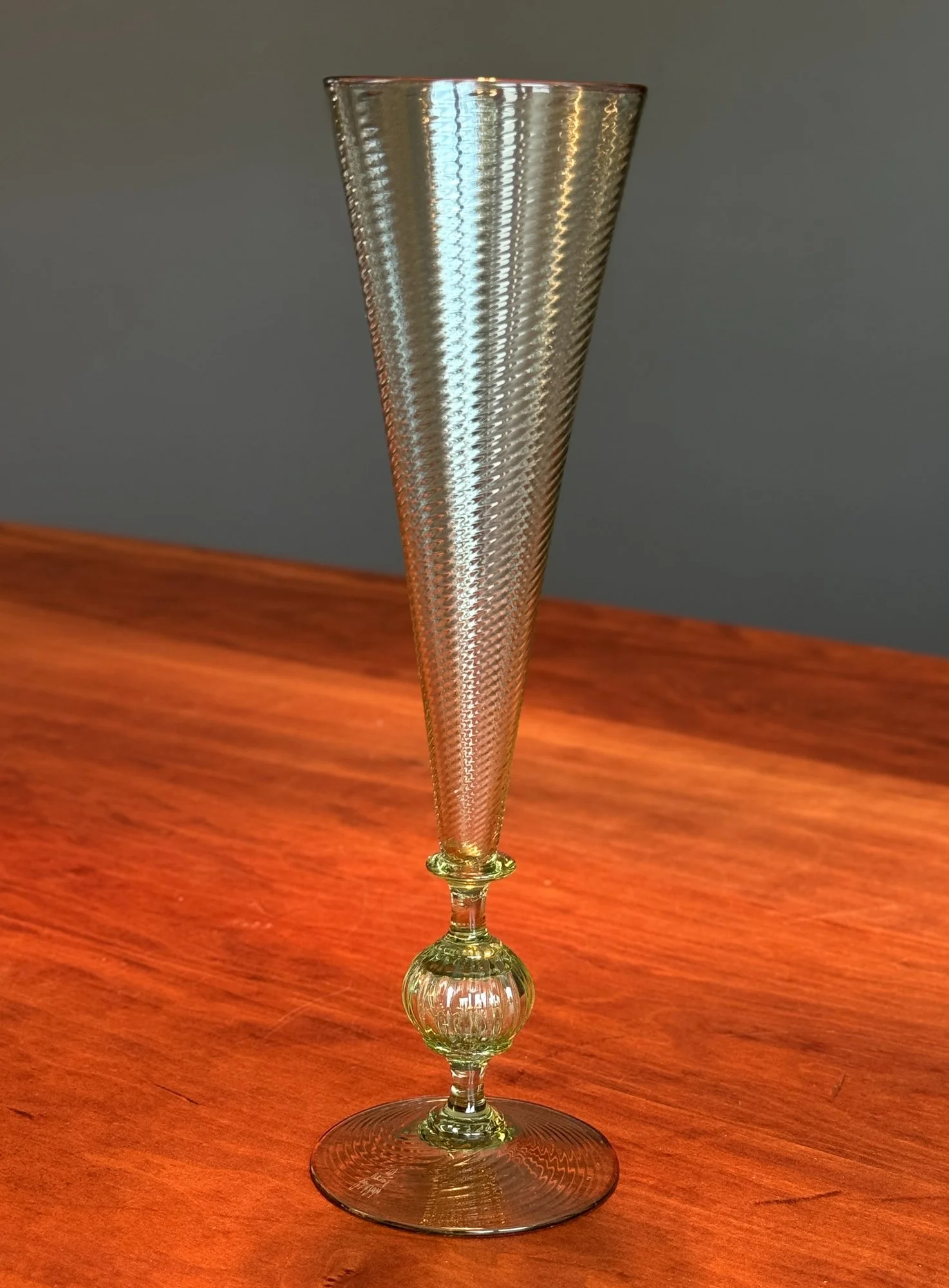Venetian Style Champagne Flute by Alan Goldfarb