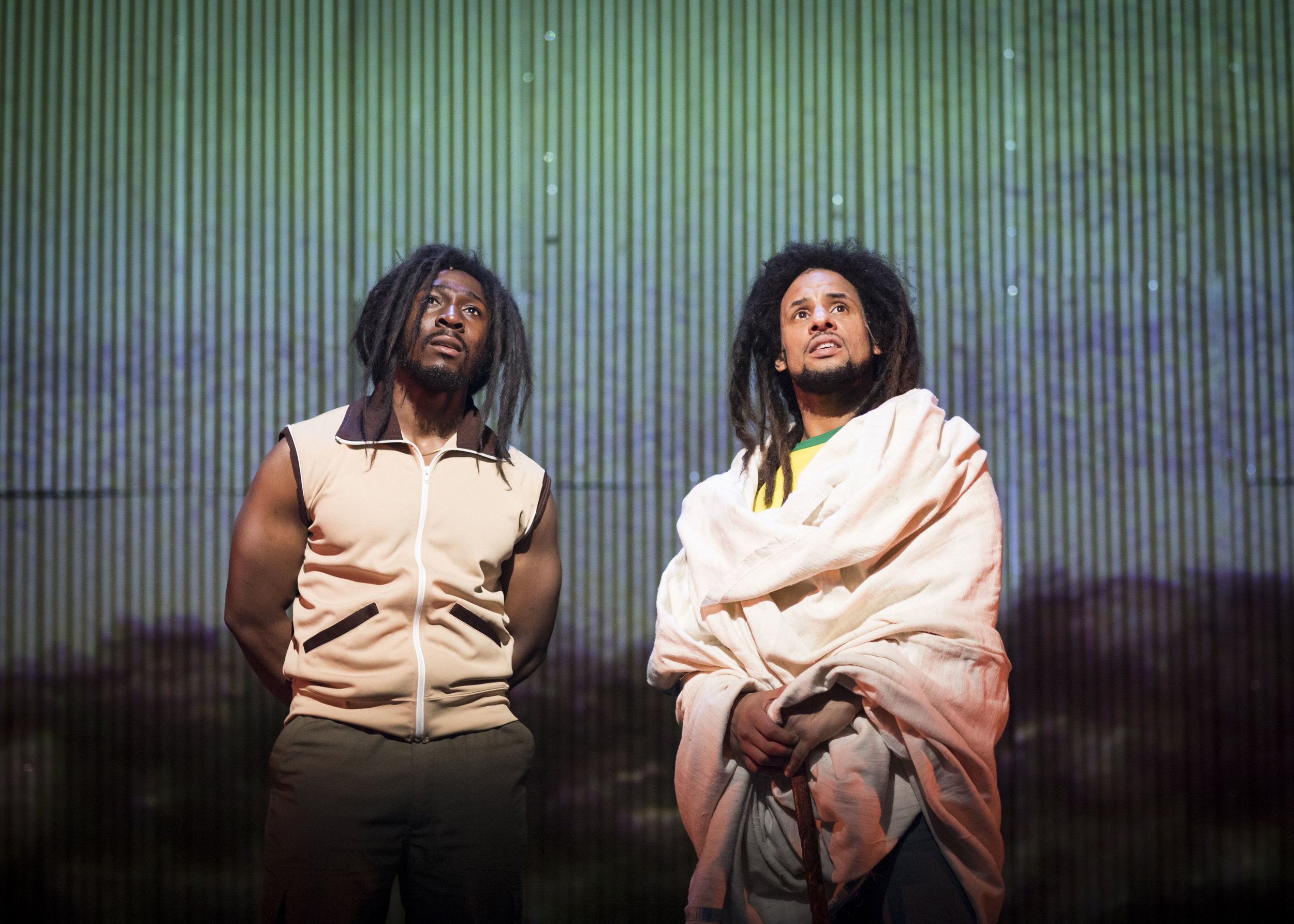 Eric Kofi Abrefa (Pablo) and Mitchell Brunings (Bob Marley) © Helen Maybanks.jpg