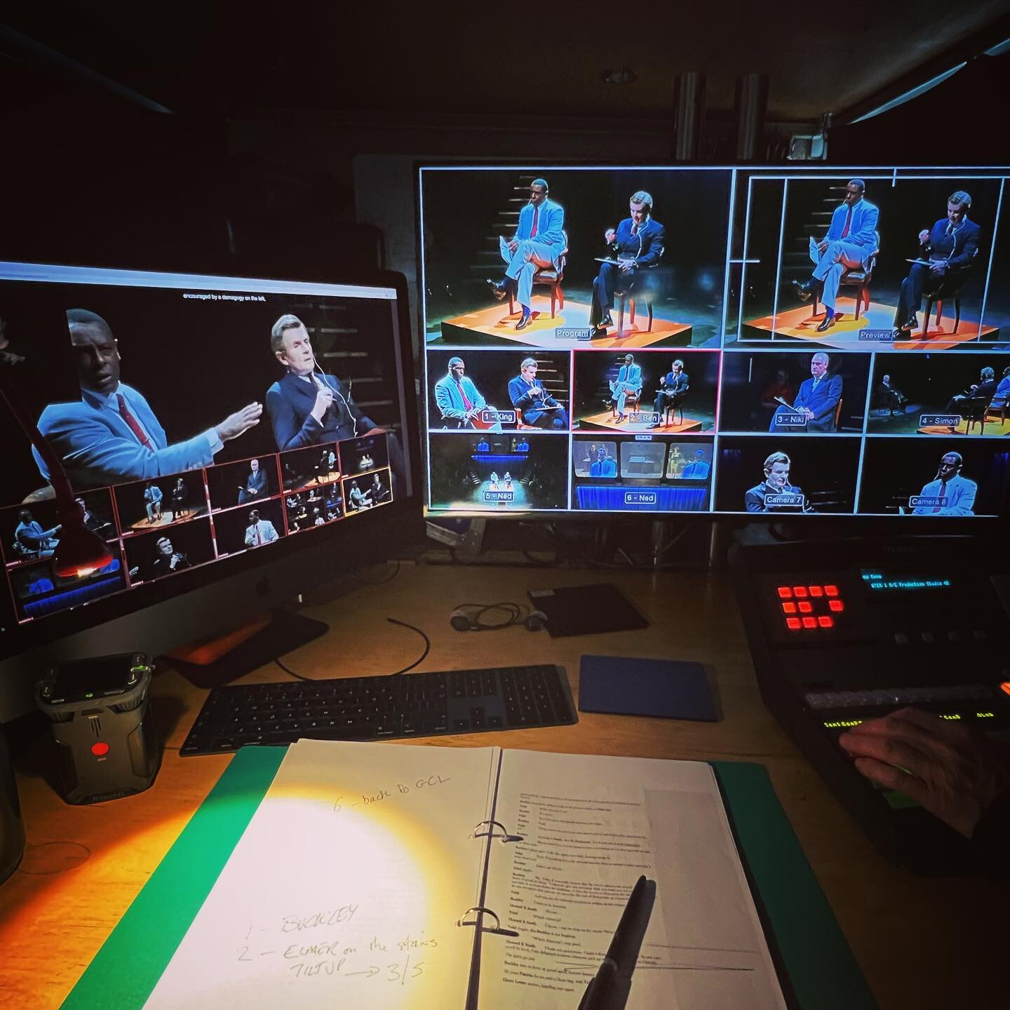 Final day of directing the live stream of #yvbestofenemies @youngvictheatre