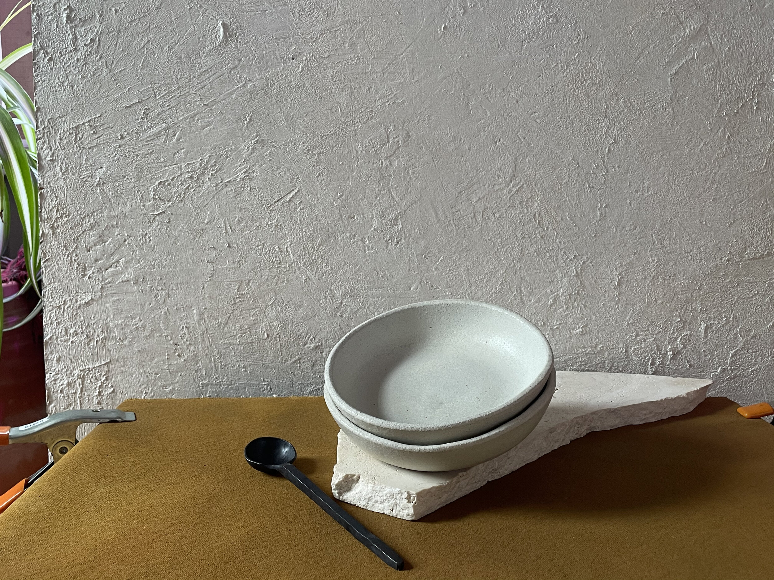 SET OF TWO LOW BOWLS IN ROBINS EGG