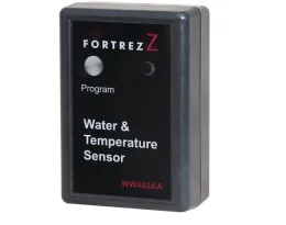 FortrezZ Wireless Water & Temperature Sensor Receive a text or email alert when the sensor detects water Get notified if temperature goes below or above a customized set point Monitor your second home or rental property; get notified if the pipes are leaking or reach an unsafe temperature level before they burst