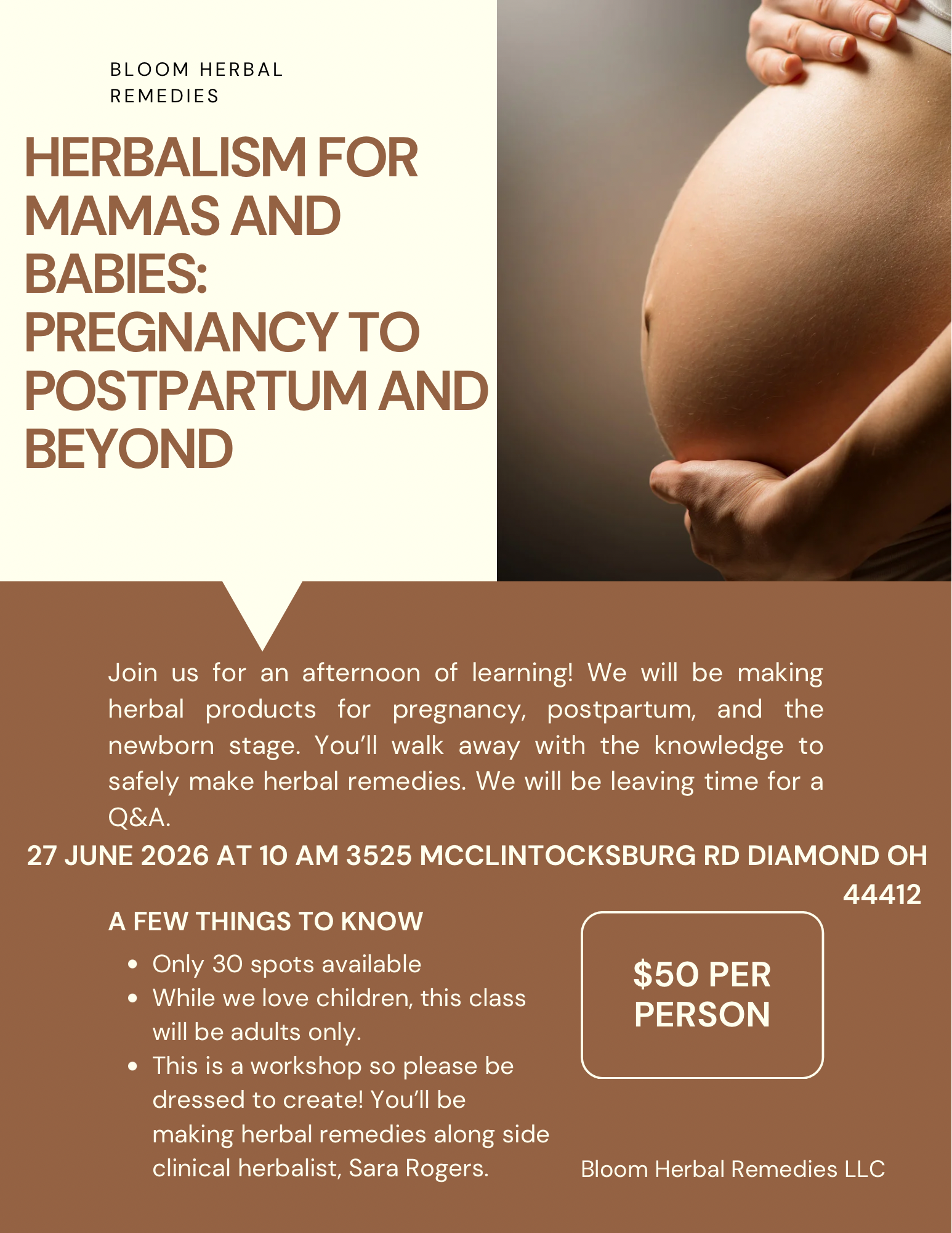 Herbalism for Mamas + Babies: Pregnancy to Postpartum & Beyond