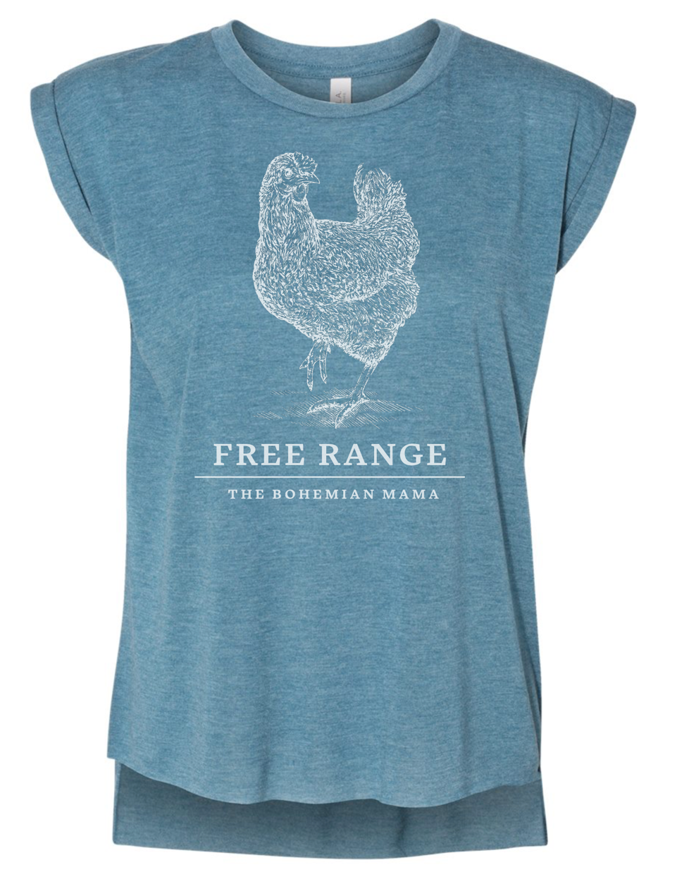 BoMa_Chicken_FreeRange_Shirt_Heather_Deep_Teal.png
