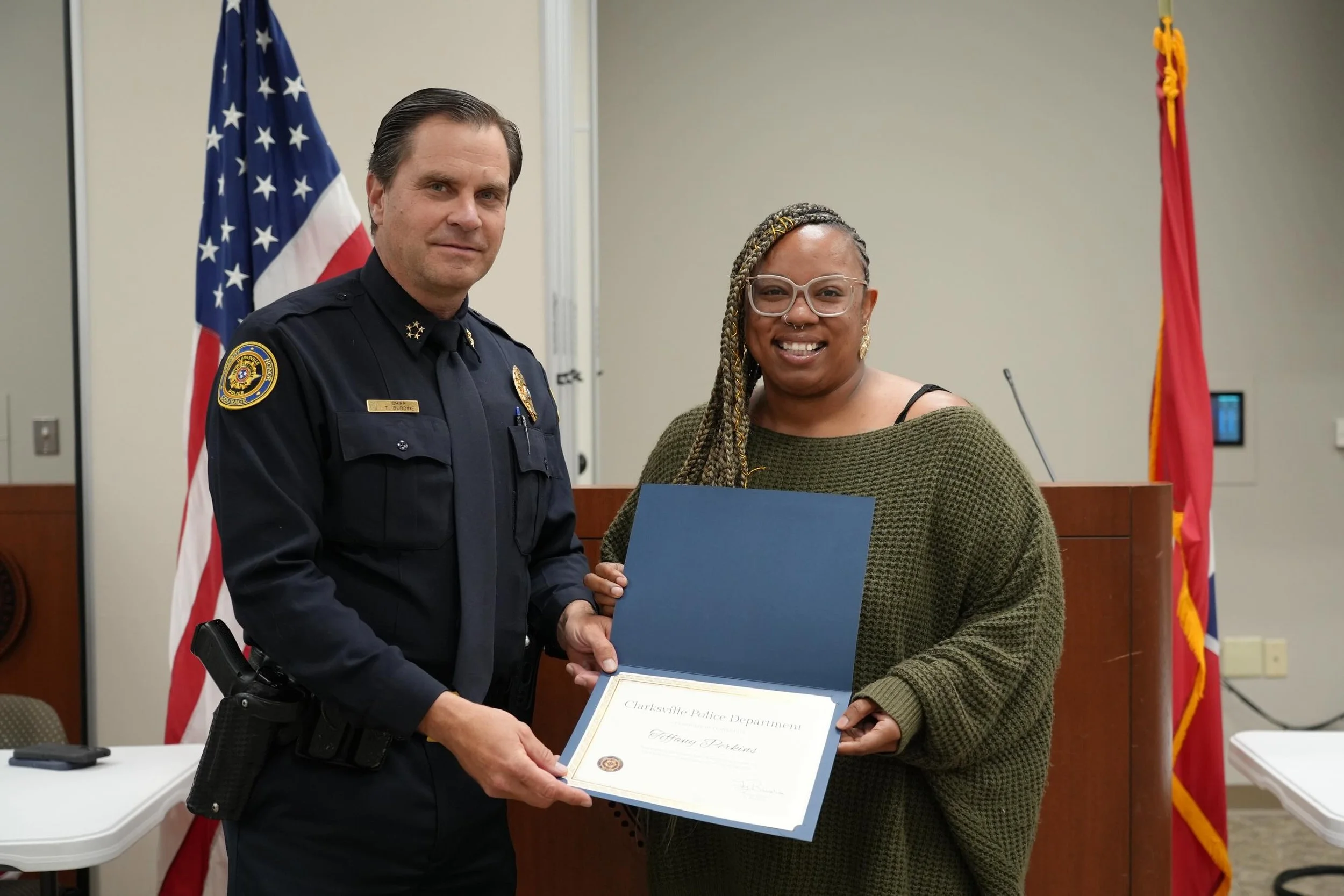 Forever a student. I love learning so much. 

Last week in the midst of all the chaos I graduated Clarksville Police Department Citizens&rsquo; Police Academy (CPA) &ndash; Class 51!

The goal is this program is to strengthen the relationship between
