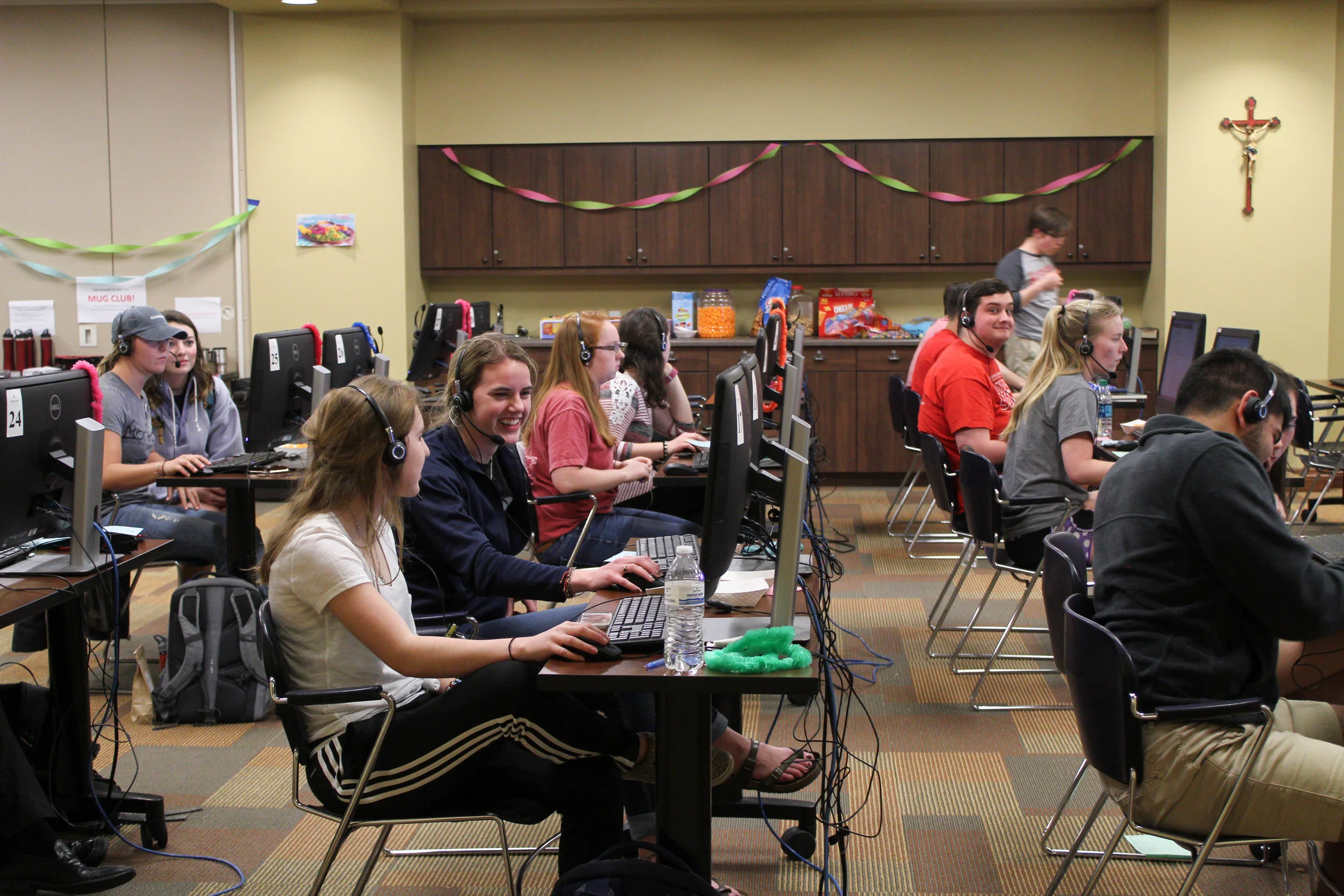 Each February, hundreds of student volunteers raise donations during the Newman Center's Phone-A-Thon. Thank you to all who take our call and give generously!
