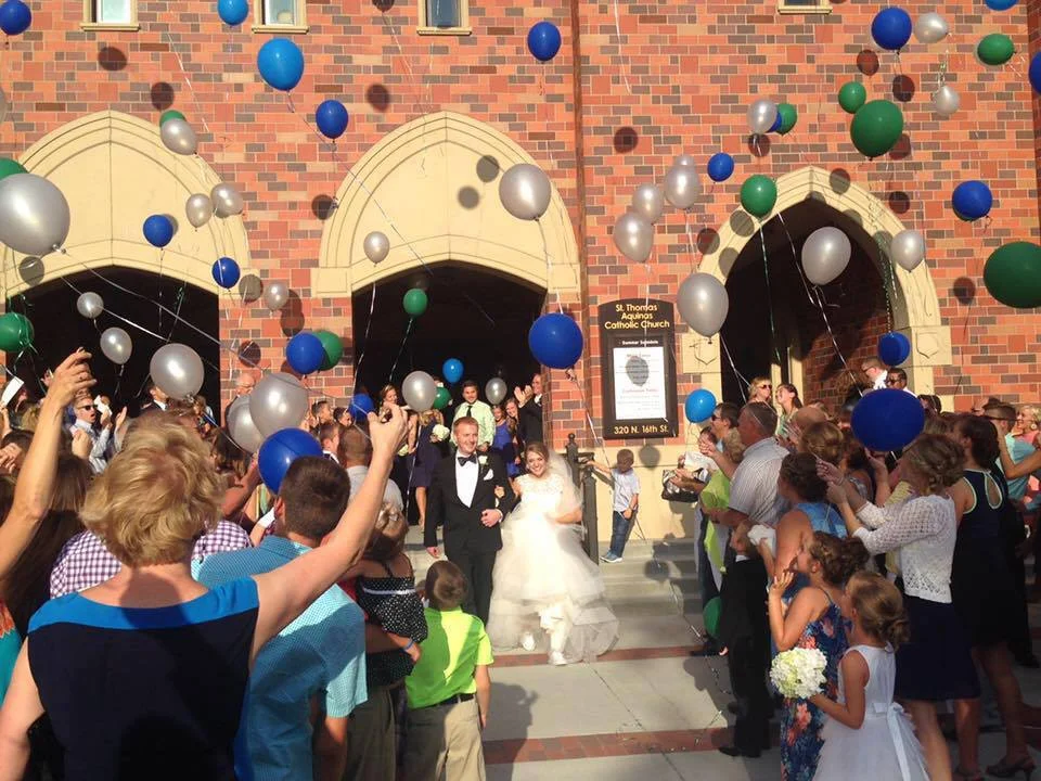 In July 2017, the new St. Thomas Aquinas Church, which was dedicated in April of 2015, celebrated its 100th wedding.