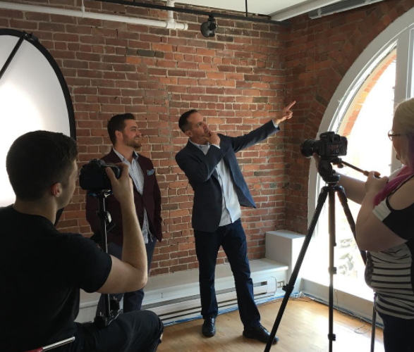 Kevin and I shooting a video in June 2017 - 10 years since we first met in the agency.