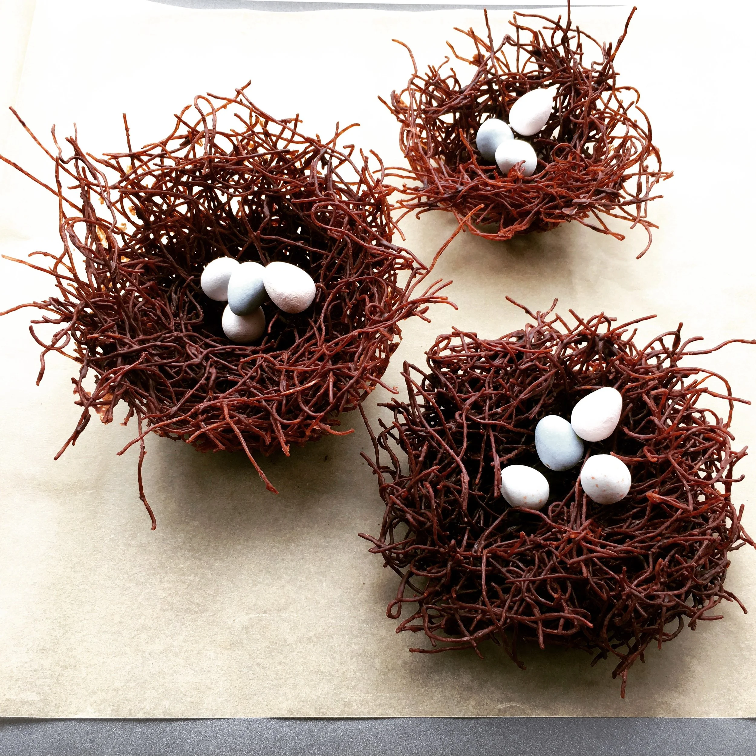 Chocolate Birds Nest Easter Centerpiece
