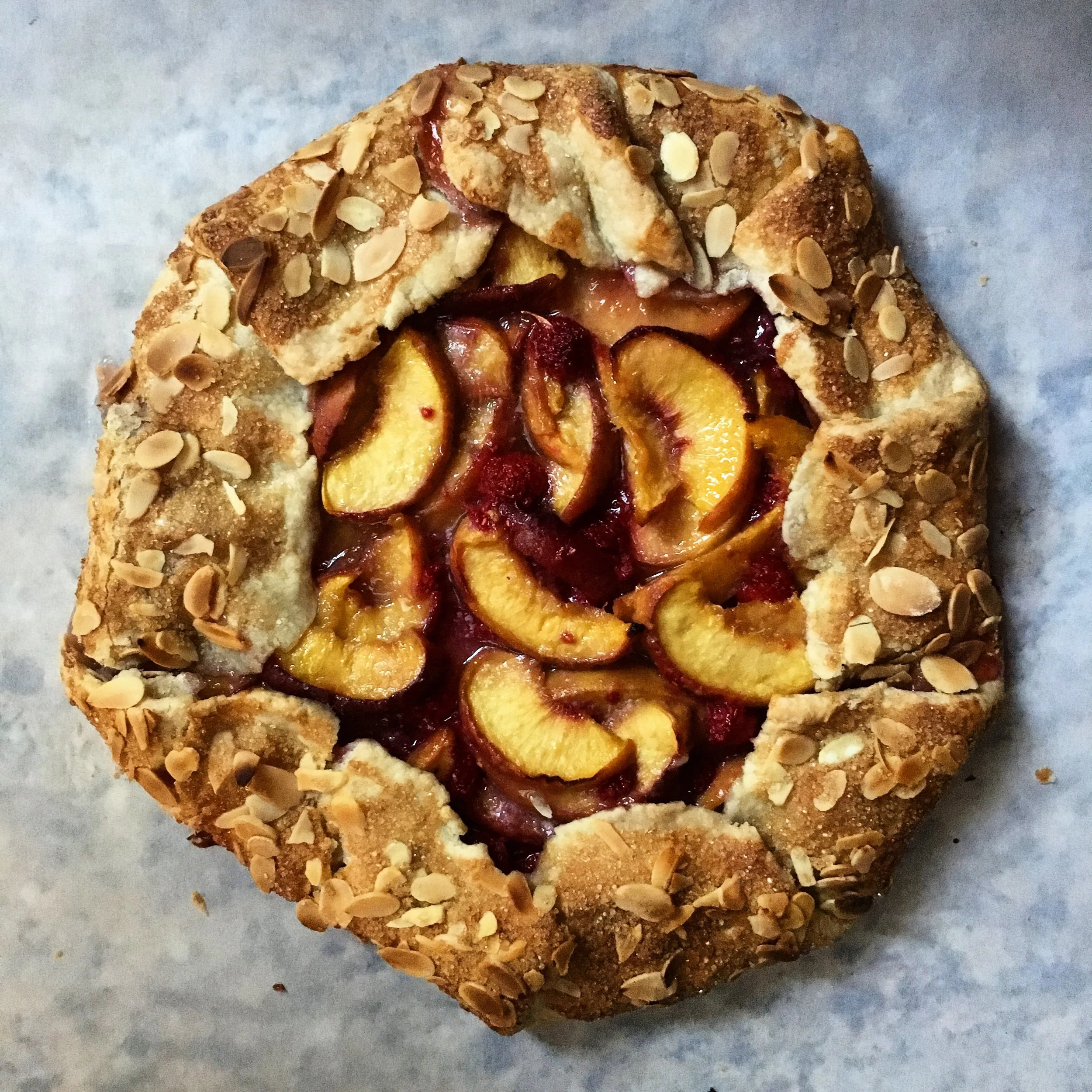 Peach and Raspberry Galette