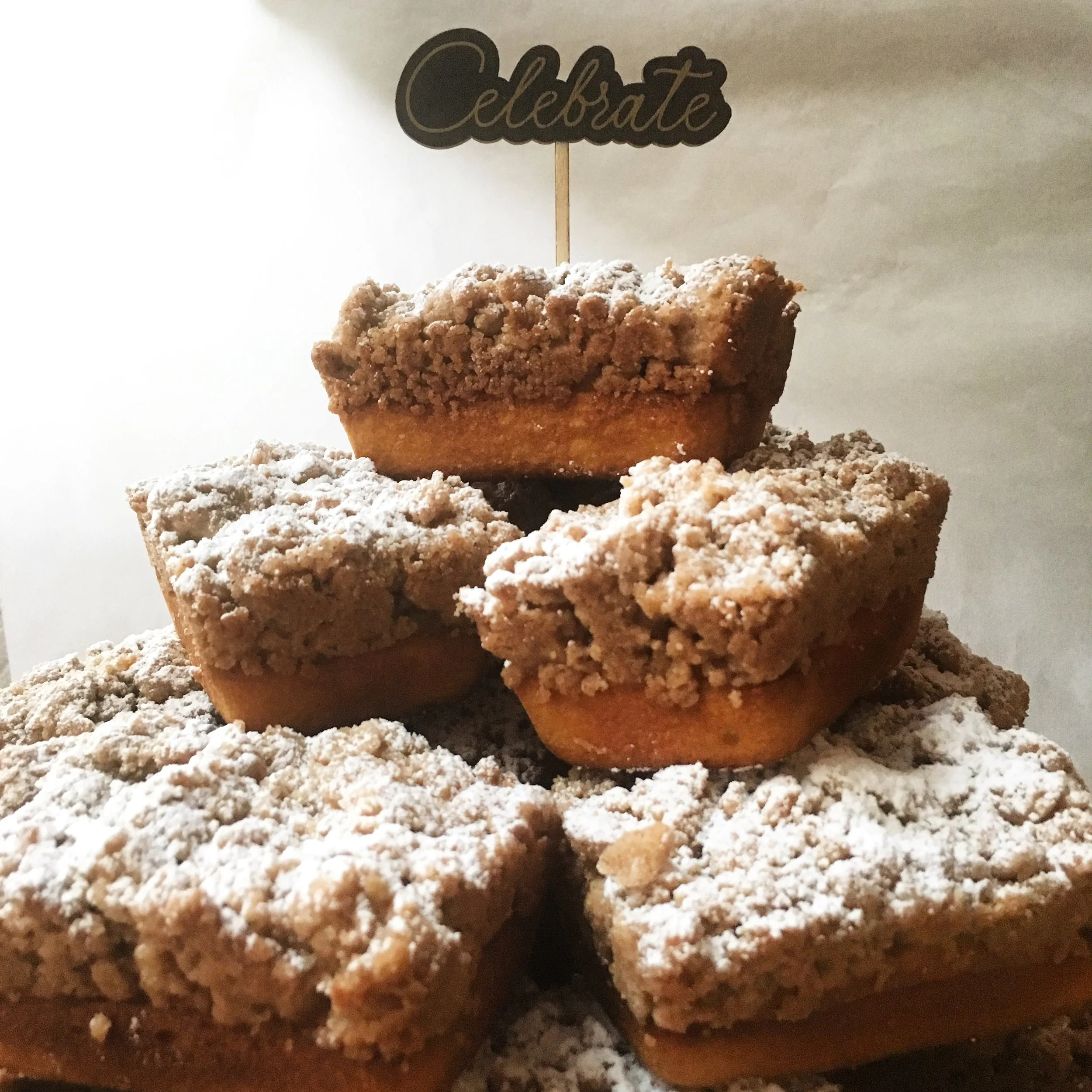 Individual Crumb Cake Loaves