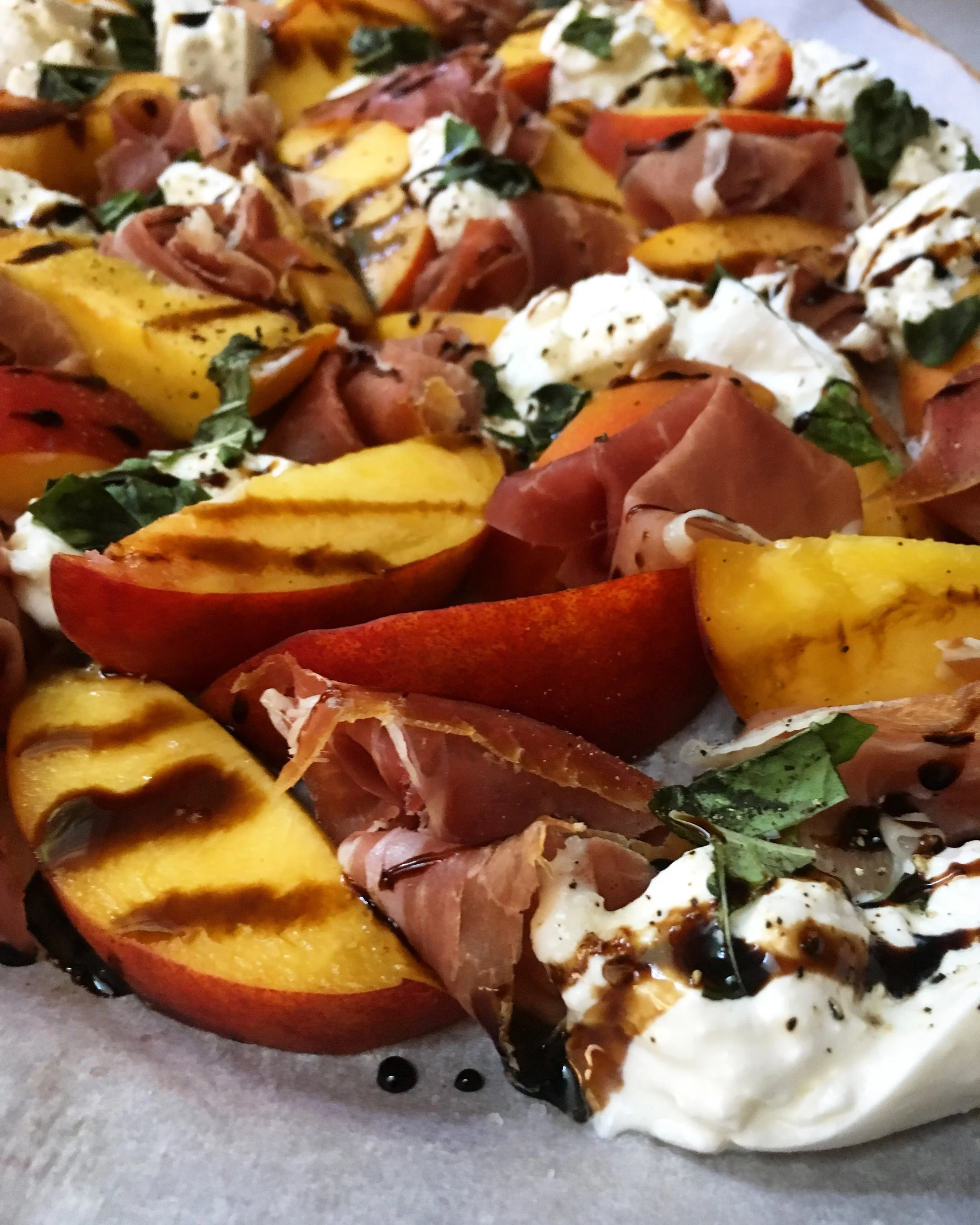 Burrata, Prosciutto and Nectarine Salad