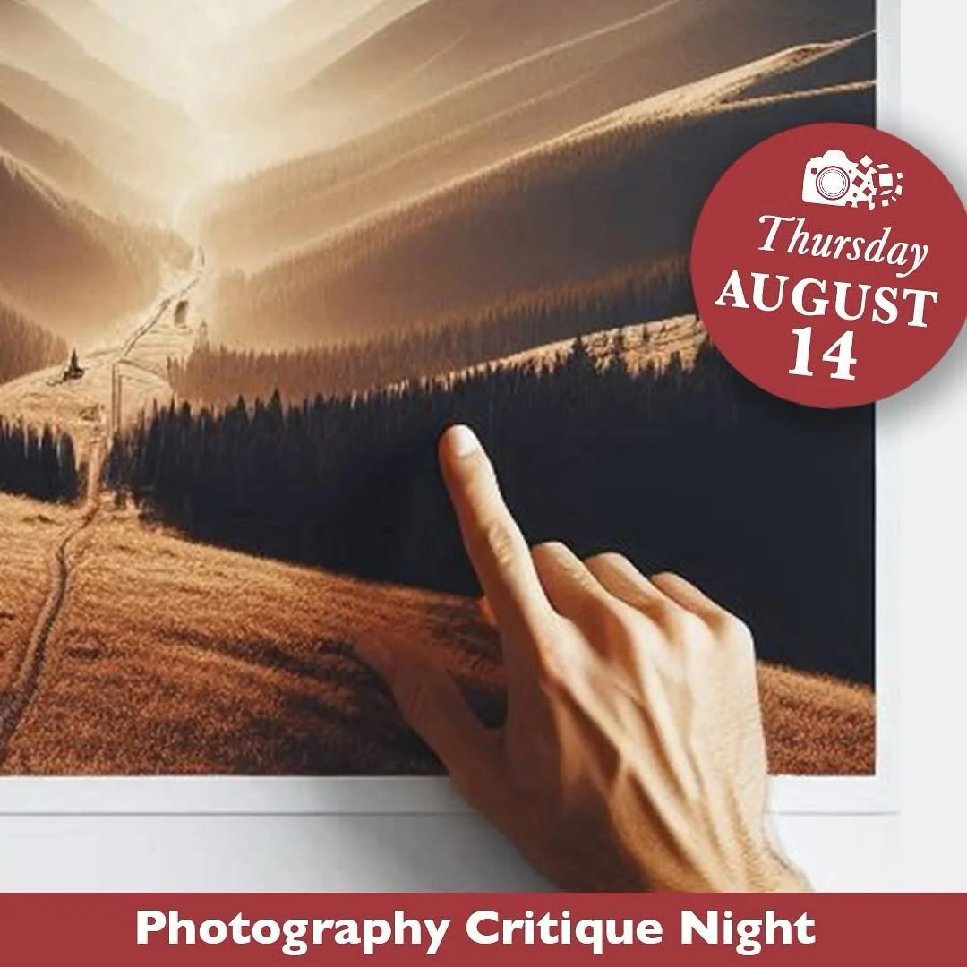 LET&rsquo;S TALK PHOTOGRAPHY during a fun, interactive photo critique night ~ Thursday, AUGUST 14th, at 7PM. This gathering of SWMCC and interested visitors will feature interactive group critiques of our own photographic prints. Critique nights are 