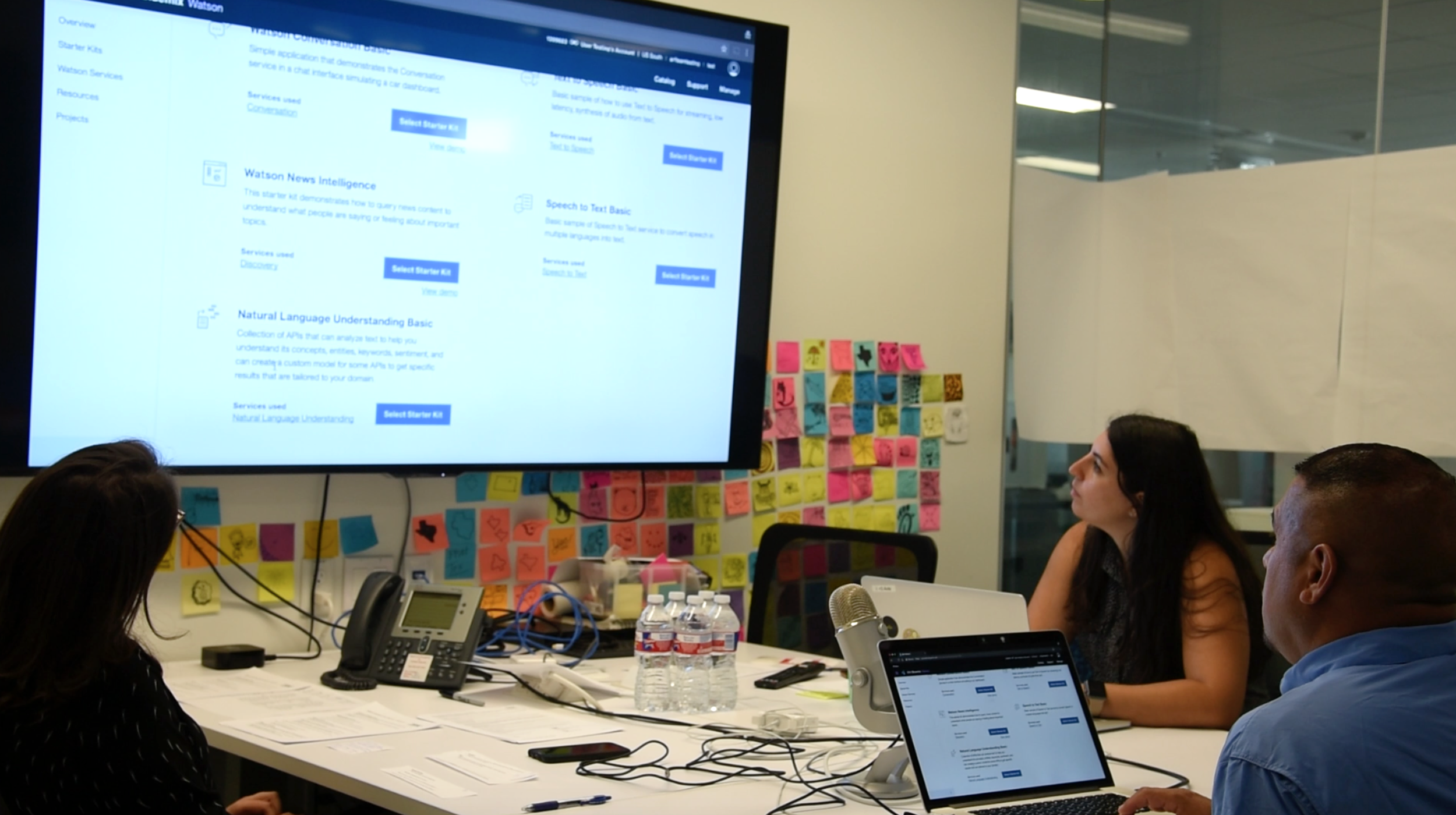 Conducting a user testing session, August 2017