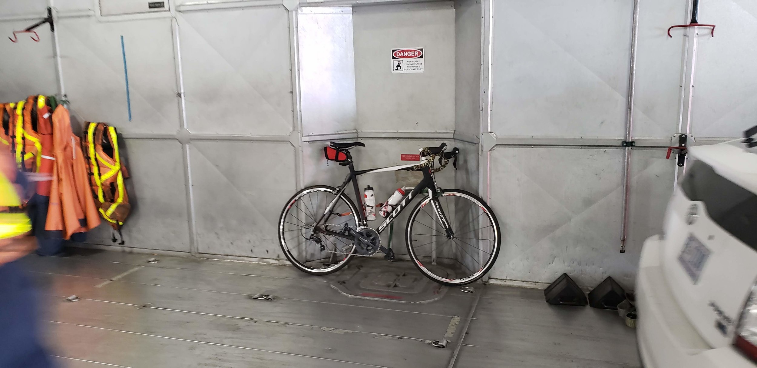I was first on the ferry... cuz I had a bike