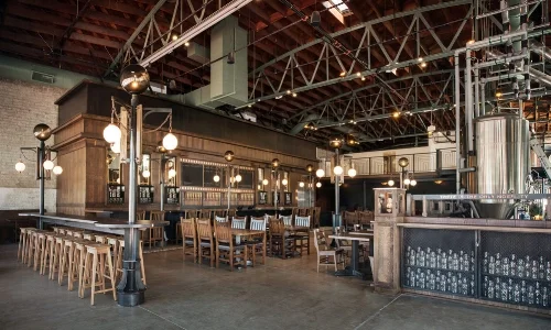 North Park Brewing Co. -- empty here for artistic purposes, but often a hoppin' spot...with incredible beer.
