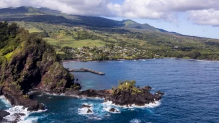 This is Maui. You can't see the beer from here. But you can see Maui. I mean...you should visit Maui.