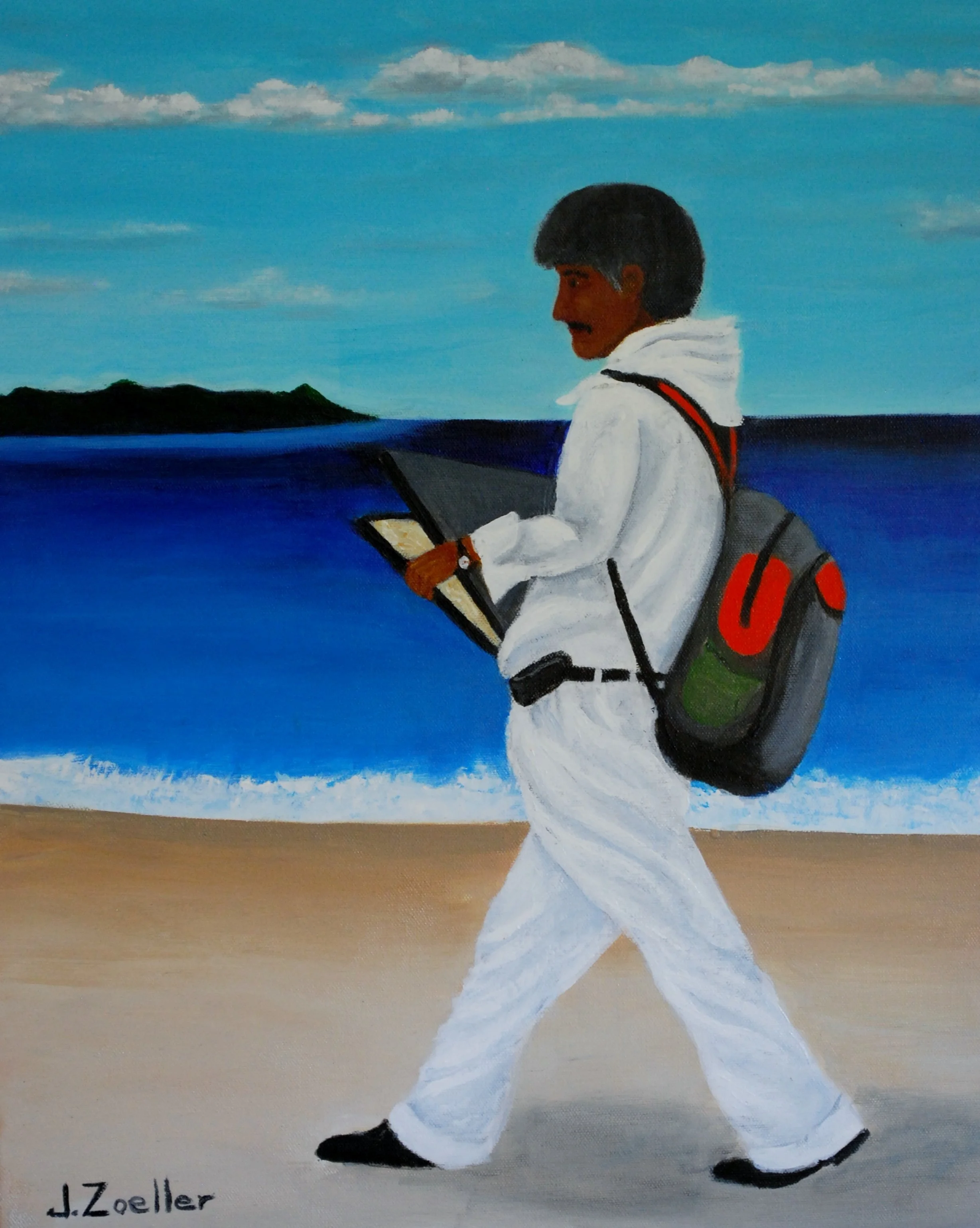 "Selling Silver in Puerta Vallarta" 16X20 Acrylic on Canvas (Location: Pueta Vallarta, Mexico) $425