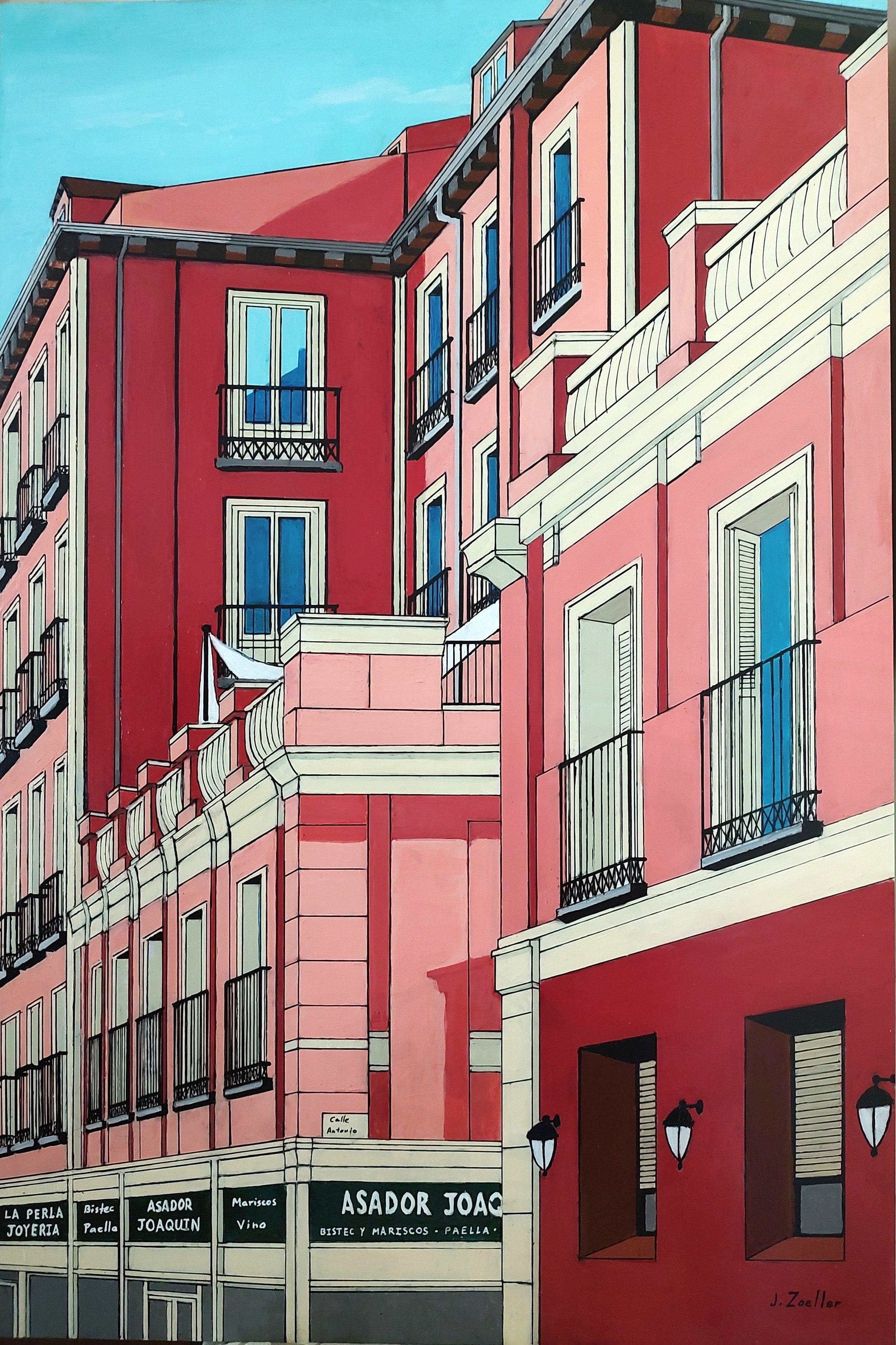 "Madrid Morning" 24X36  Acrylic on Board $650