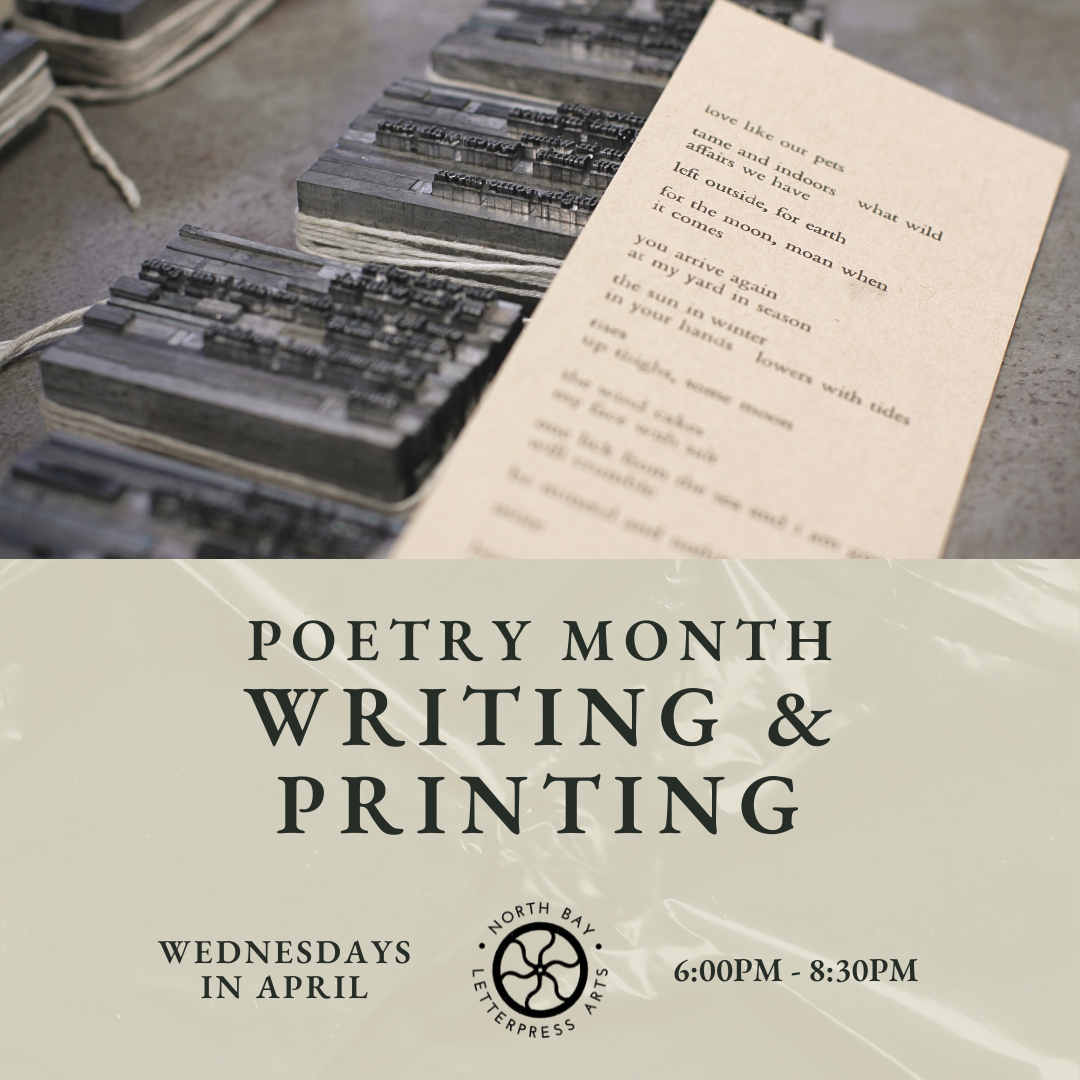 Workshop: Poetry Month Writing &amp; Printing