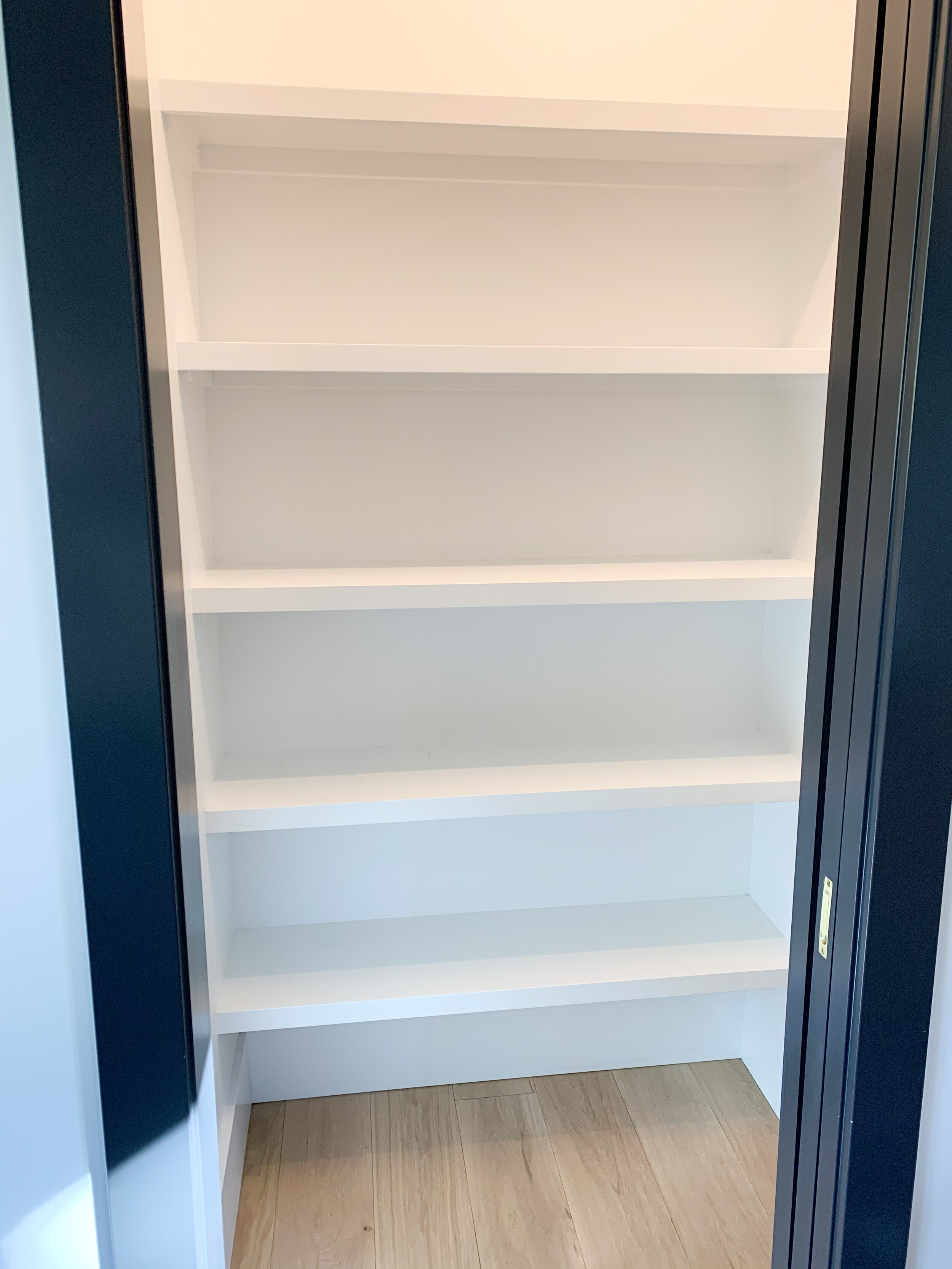 Pantry BEFORE - a clean slate for us to set up organization systems!