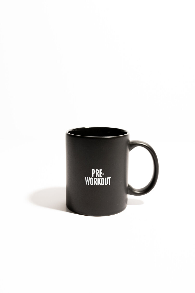 MATTE BLACK PRE-WORKOUT COFFEE MUG — Unleash Performance