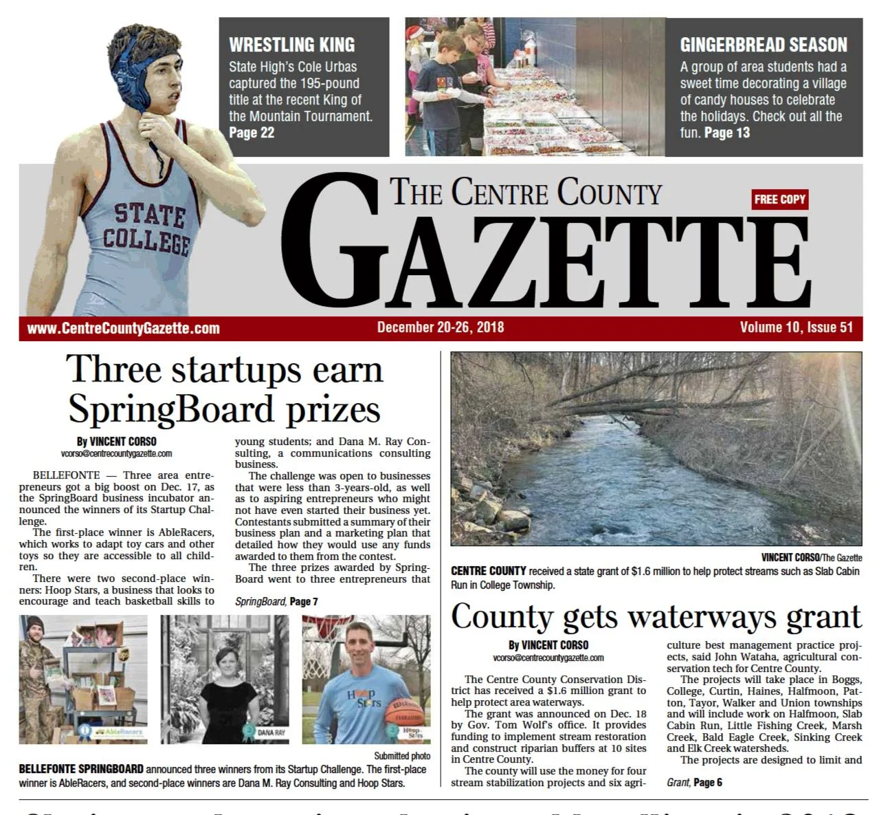 Startup Challenge winners featured in Centre County Gazette