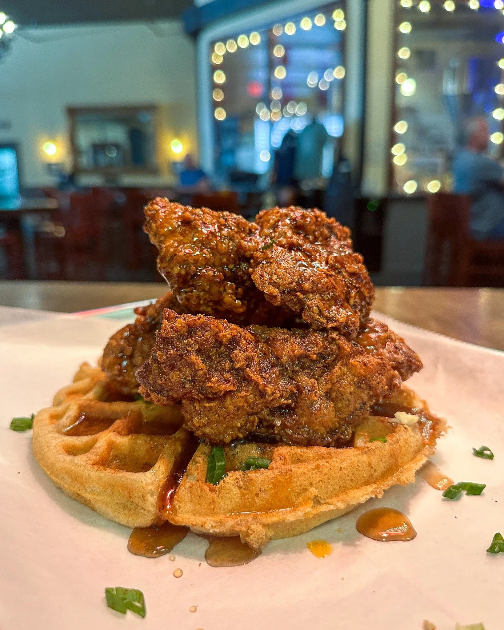 🥞 CHICKEN &amp; WAFFLES 🥞

Back for today by popular demand - our delicious Chicken &amp; Waffles are on special for our first Drag Bingo &amp; Brunch event from 1-3. We'll have mimosas &amp; other featured cocktails to enjoy. Come early to get bru