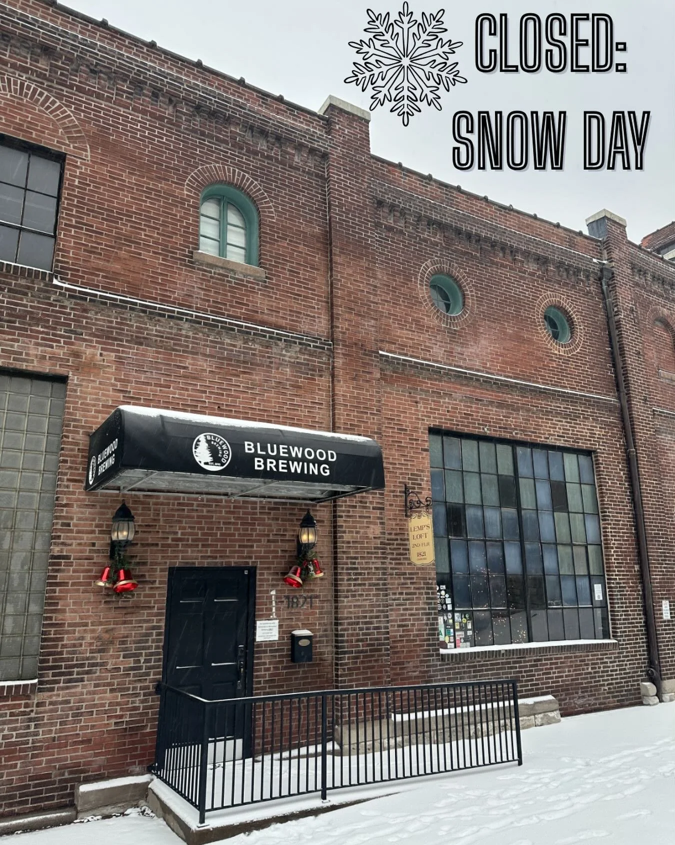 ❄️ CLOSED - SNOW DAY ❄️

Hi friends - it&rsquo;s a wintery wonderland out there today! For the safety of our staff and customers, we&rsquo;re going to stay closed today. See you Wednesday for our monthly Bingo night at 6:30. Stay safe out there!