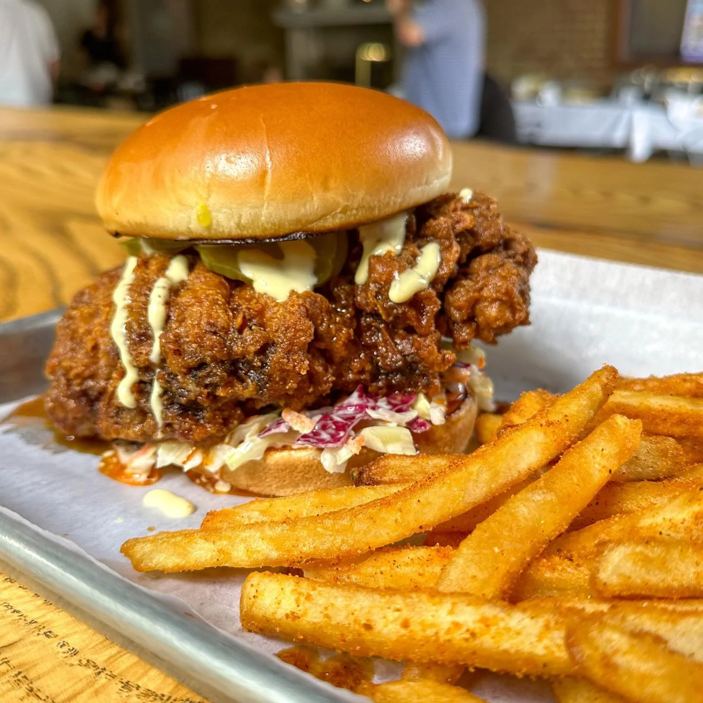 🔥 NATIONAL HOT CHICKEN DAY 🔥

Happy National Hot Chicken Day! Come celebrate with us for dinner tonight - featuring our Nashville Hot Chicken Sandwich! Order it mild, classic, or extra hot! Not hot enough for you? Try our Death Wish Wing challenge 