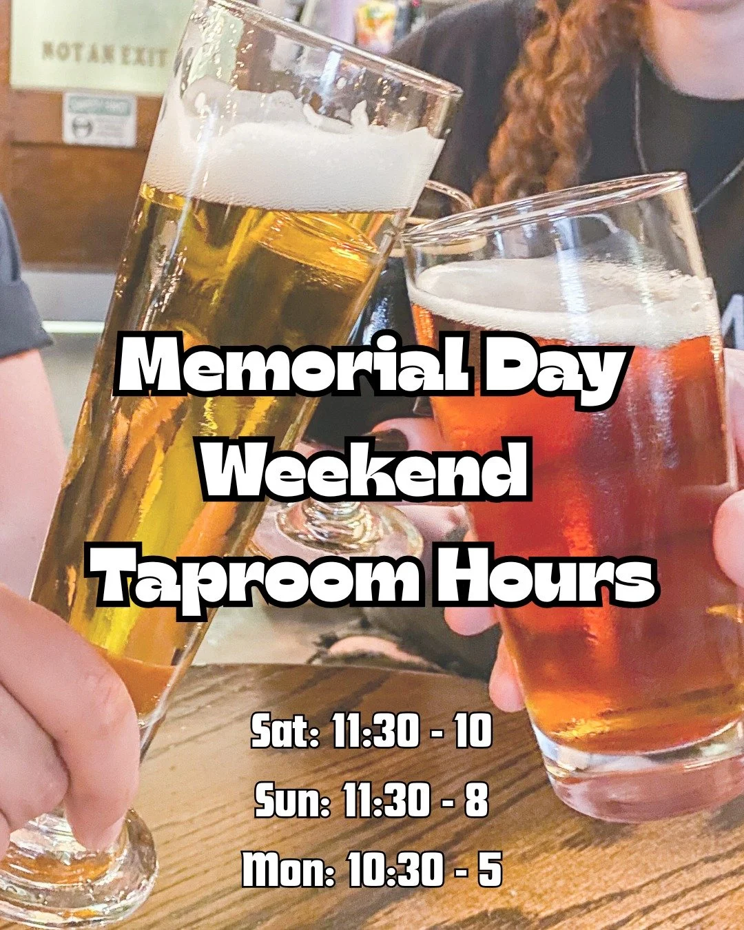 🍻 Memorial Day Weekend 🍻

Hey friends! We'll be open normal hours on Saturday &amp; Sunday for this holiday weekend. On Monday, we'll be pouring beers at the @cherokeecaravanstl event from 9-4 &amp; our taproom will be open 10:30-5, so come on by f