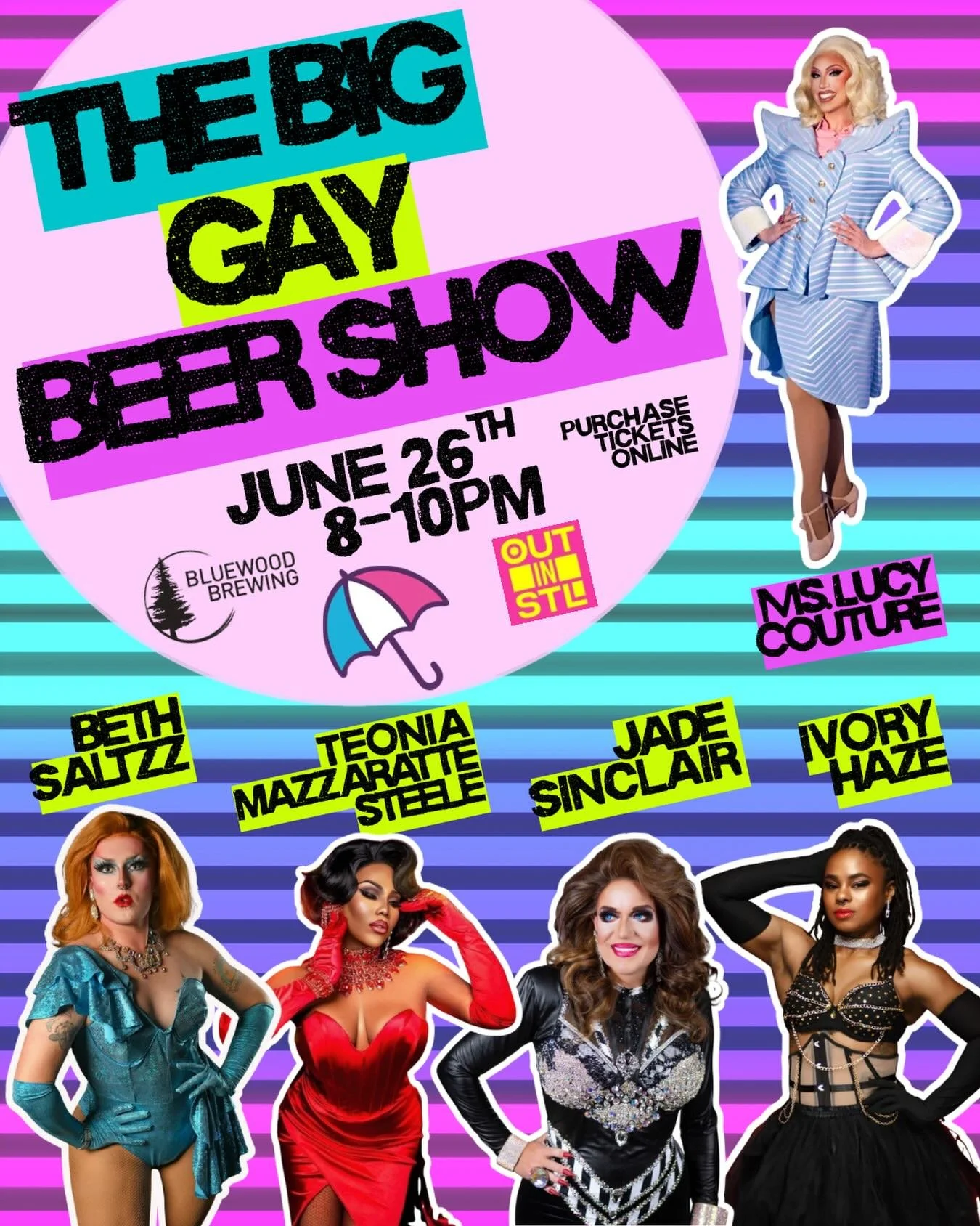 🏳️&zwj;🌈🏳️&zwj;⚧️ HAPPY PRIDE MONTH 🏳️&zwj;⚧️🏳️&zwj;🌈

Get your 80s costumes ready for our BIG GAY BEER SHOW on June 26th from 8-10pm 🪩 Hosted by @mslucycouture with special performances by @bethsaltzz @missjadesinclair @showgirl.ivorystl and 