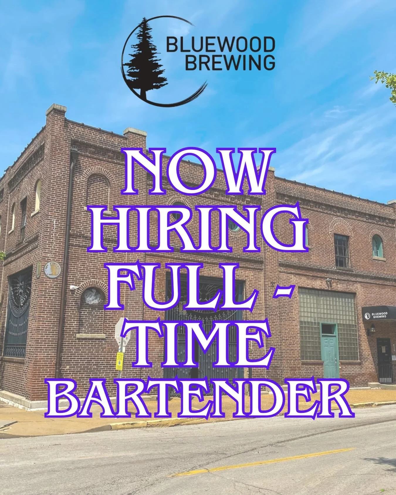 ‼️ NOW HIRING ‼️

Looking for a full-time bartending job? We&rsquo;d love to hear from you. Send your resume to info@bluewoodbrewing.com 🍻

- Competitive hourly + tips 
- Health Insurance offered 
- Paid vacation + sick time 
- Yearly raises 
- Free