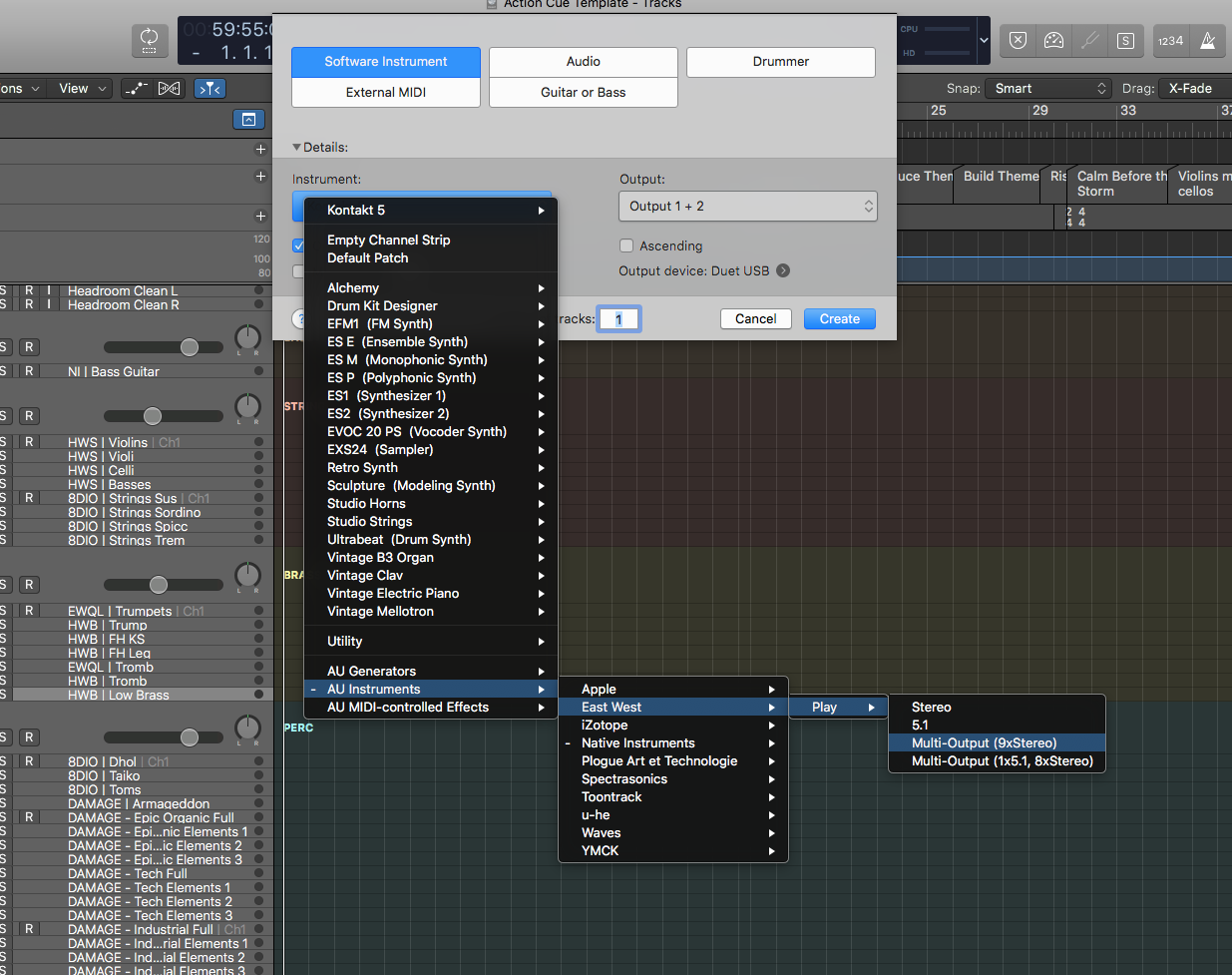 Create a new multi-output PLAY instance
