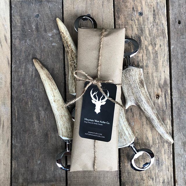 Gift giving season is fast approaching. It&rsquo;s a beautiful time of year. 
Bladed elk antler bottle openers-limited run on these unique one of a kind items. We&rsquo;ll continue stocking the store with antler goods throughout the holiday season. W