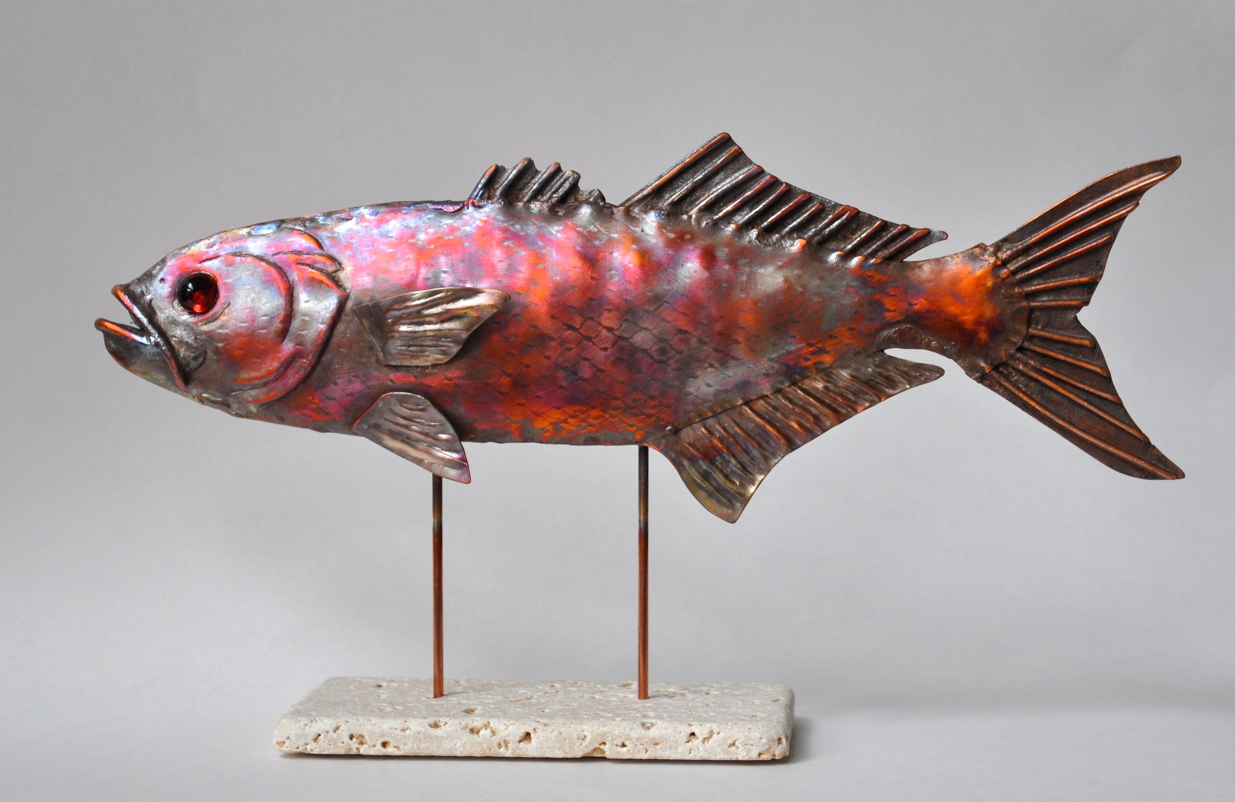 Flamed Bluefish Sculpture