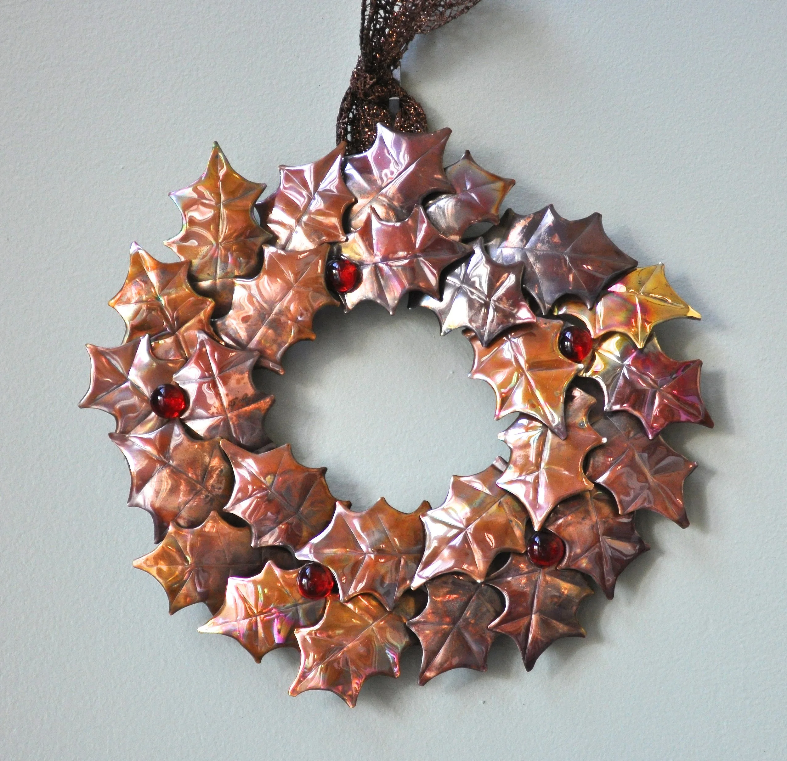 Holly Wreath 10"