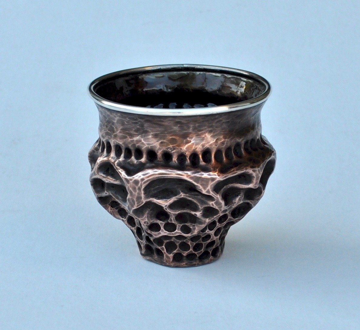 Pitted Vessel (Copper, Fine Silver)