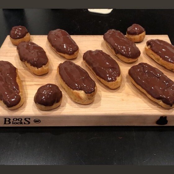 Chocolate Eclairs 
Before Covid-19, with no professional experience I walked into @dominiqueansel LA bakery and asked for a job. They very kindly said no experience, no job. Is this my origin story? Am I slowly going insane? The answers will be revea